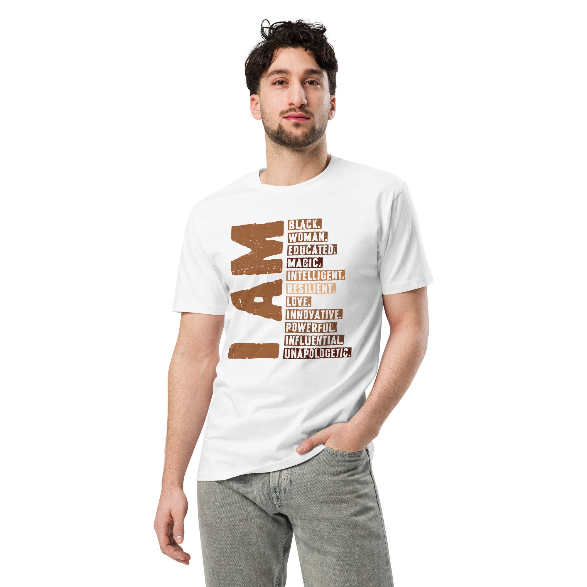 Powerful Black Woman Quote Premium Cotton T-Shirt | Gallory Hive