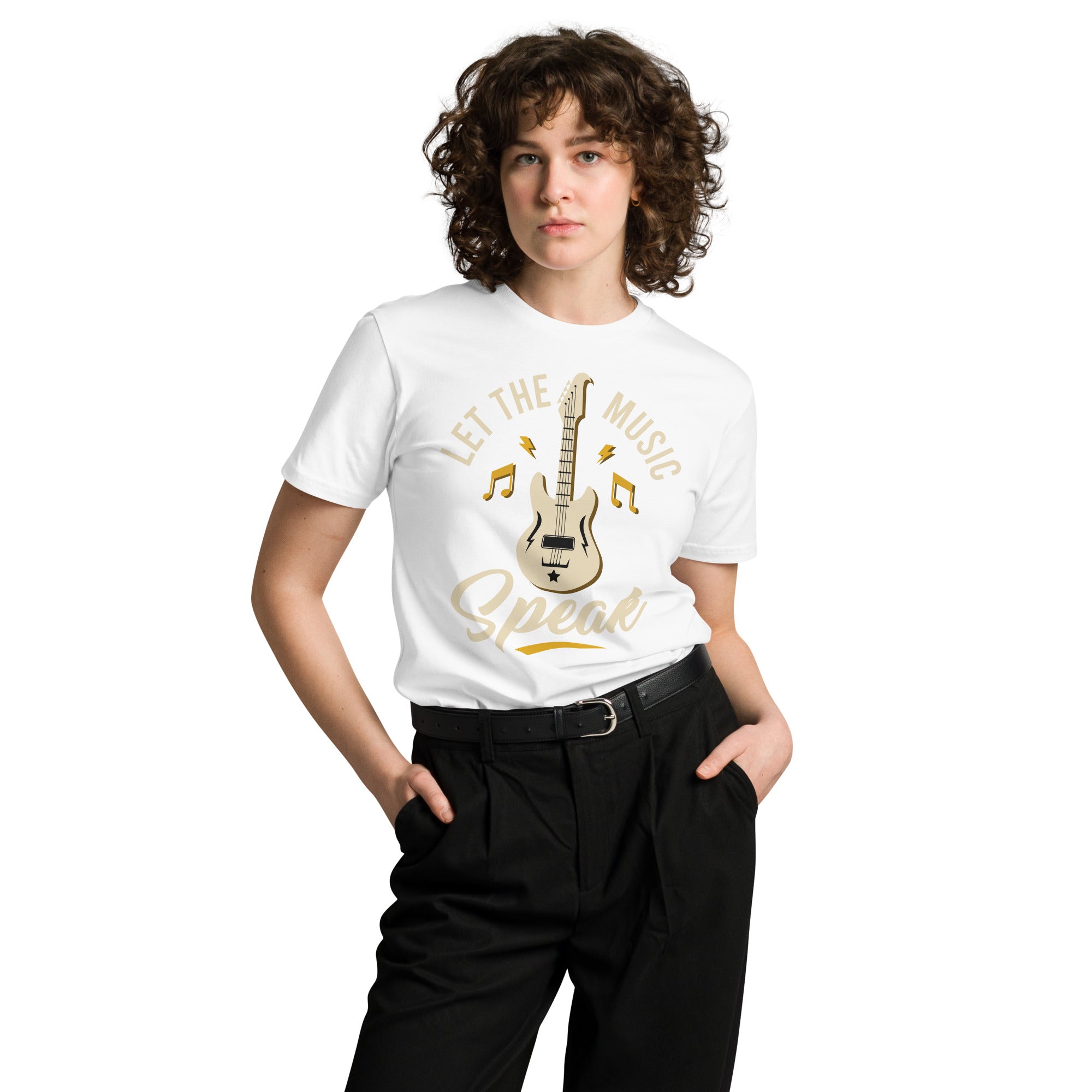 Let the Music Speak Guitar T-Shirt | Gallory Hive