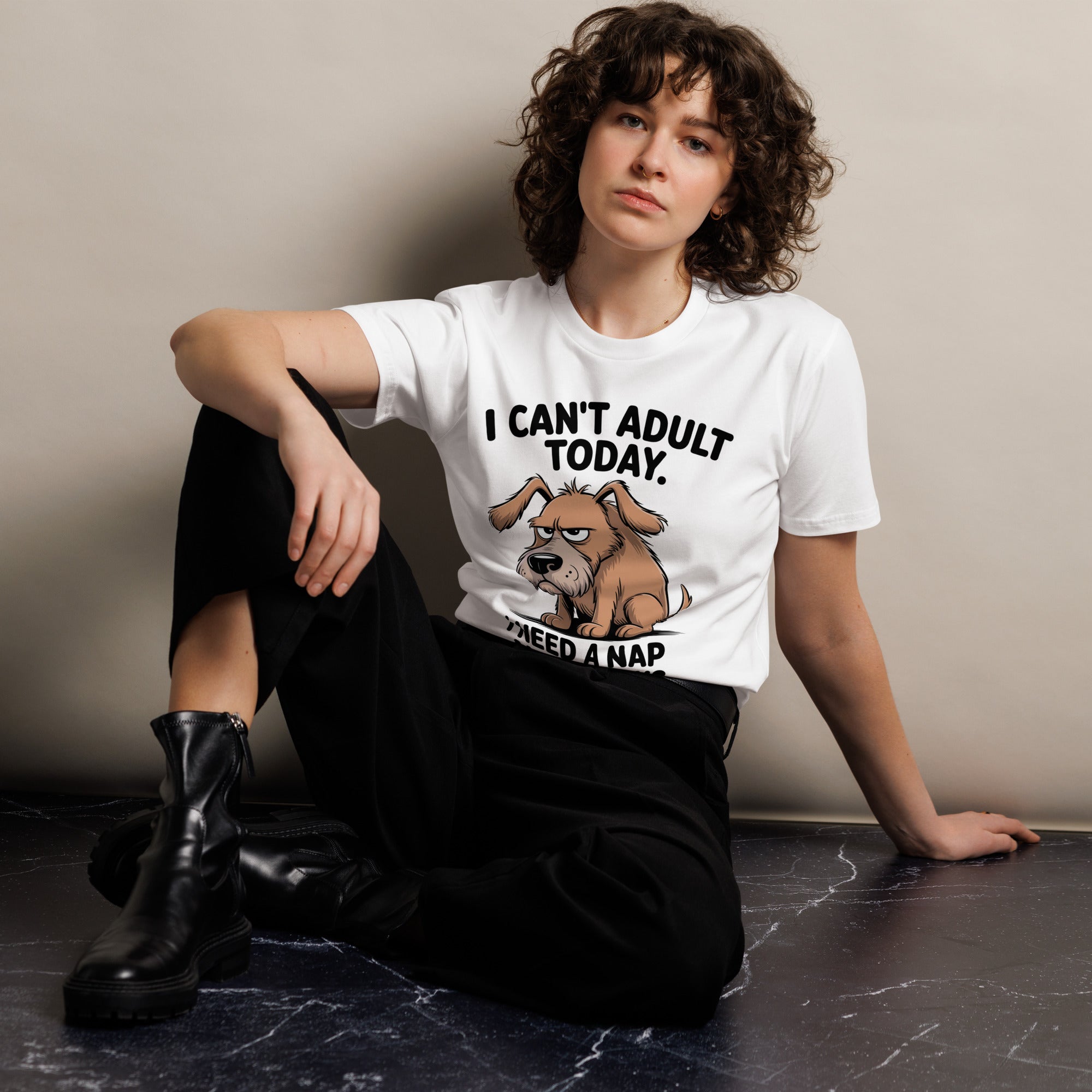 I Can't Adult Today Funny Dog Unisex Premium T-Shirt | Gallory Hive