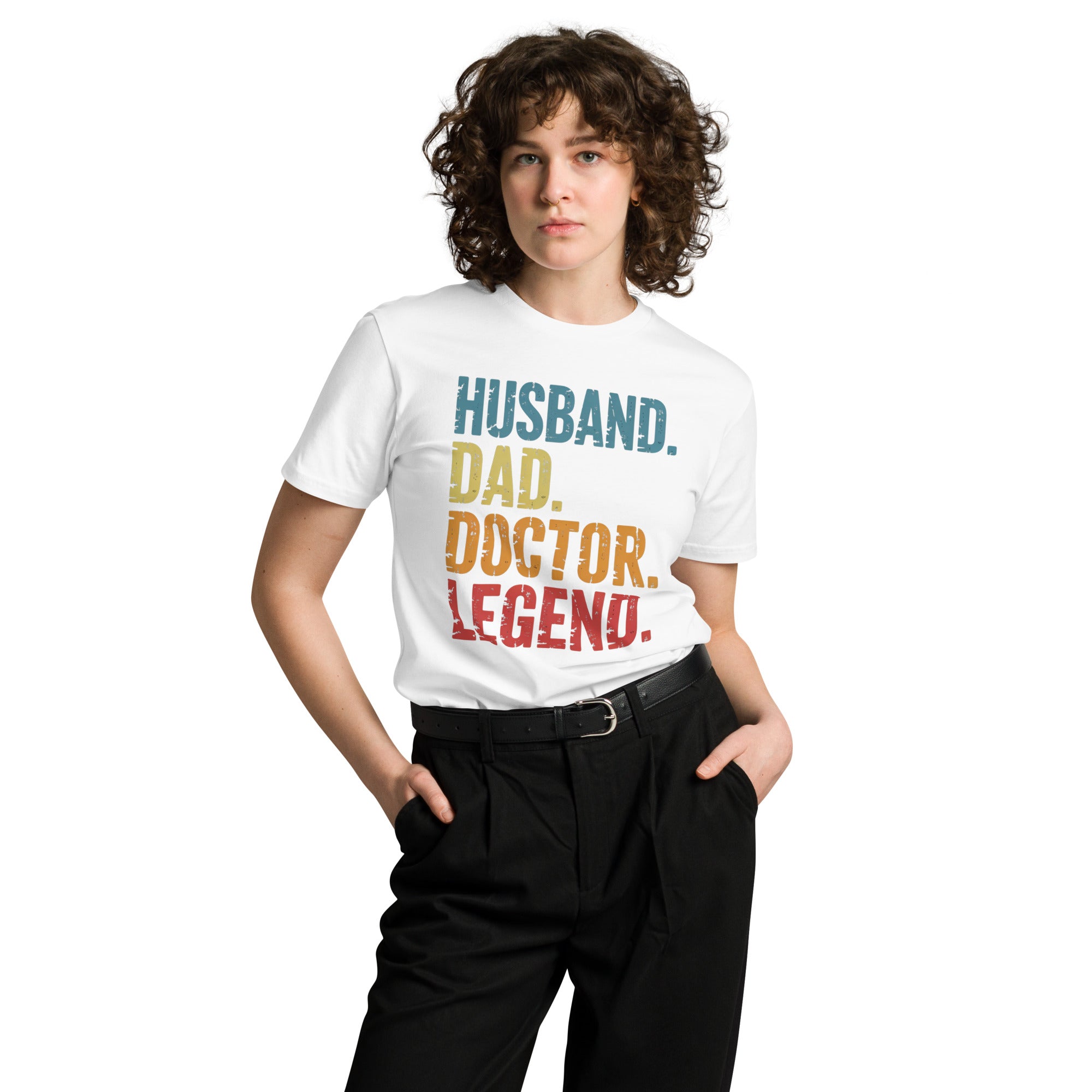 Husband Dad Doctor Legend Funny Doctor Unisex Premium T-Shirt | Gallory Hive