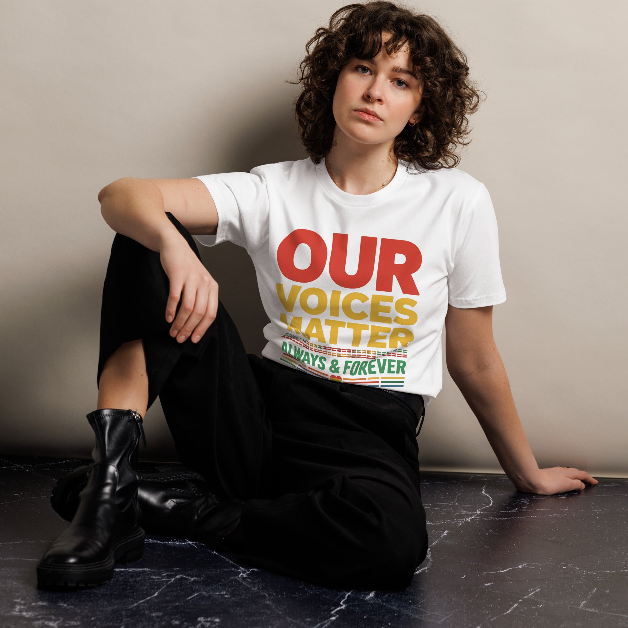 Our Voices Matter Always & Forever Pride Unisex Premium T-shirt | Gallory Hive