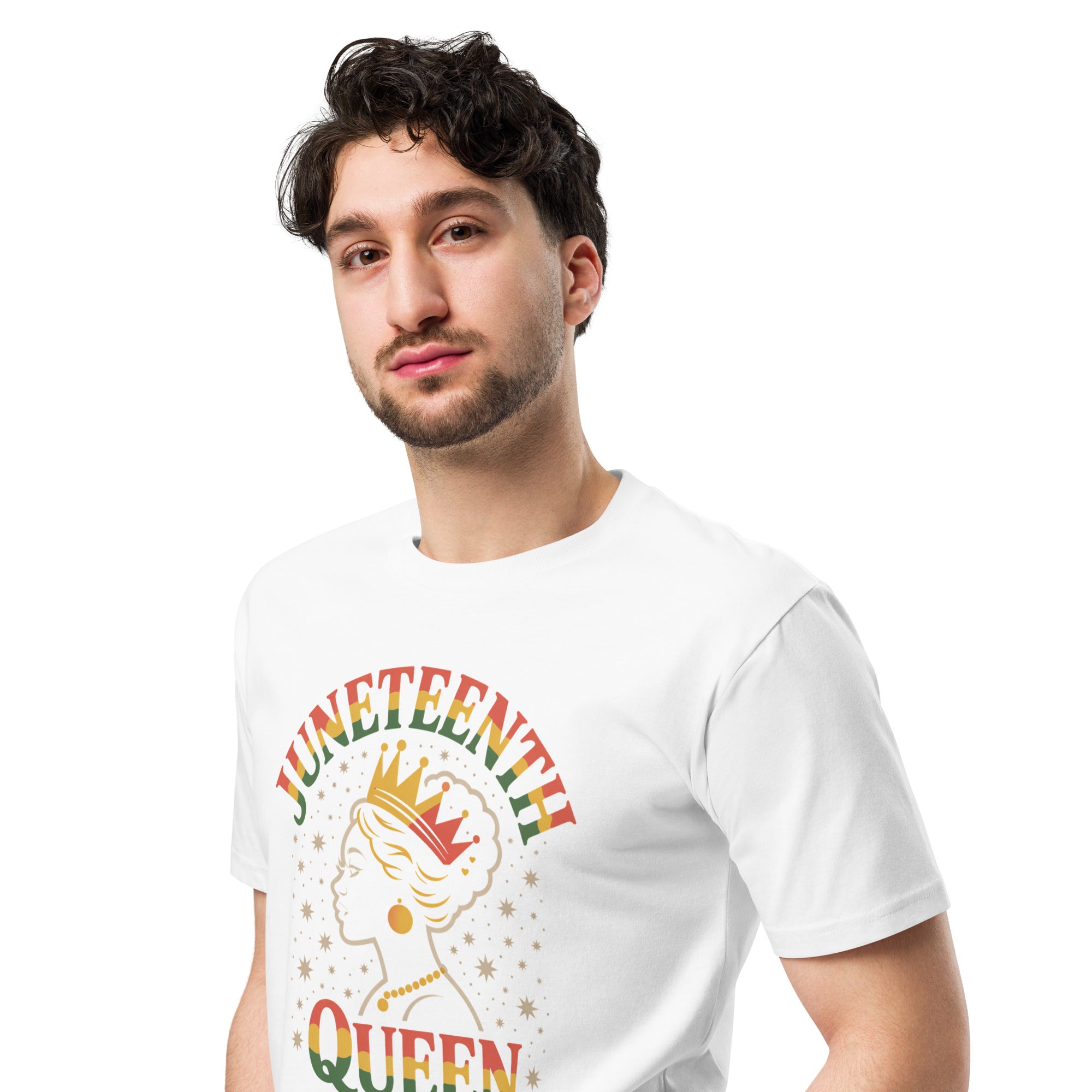 Juneteenth Queen Crown Afro Graphic Unisex Premium T-Shirt | Gallory Hive