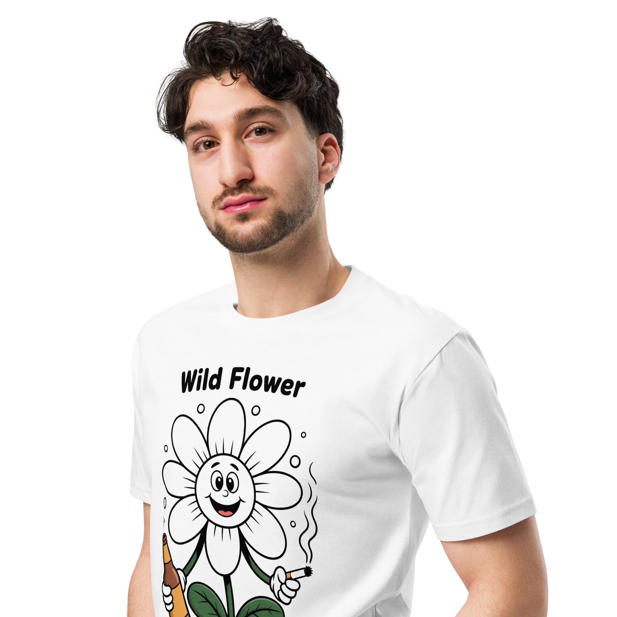 Wildflower Funny Unisex Premium Cotton Graphic T-Shirt | Gallory Hive