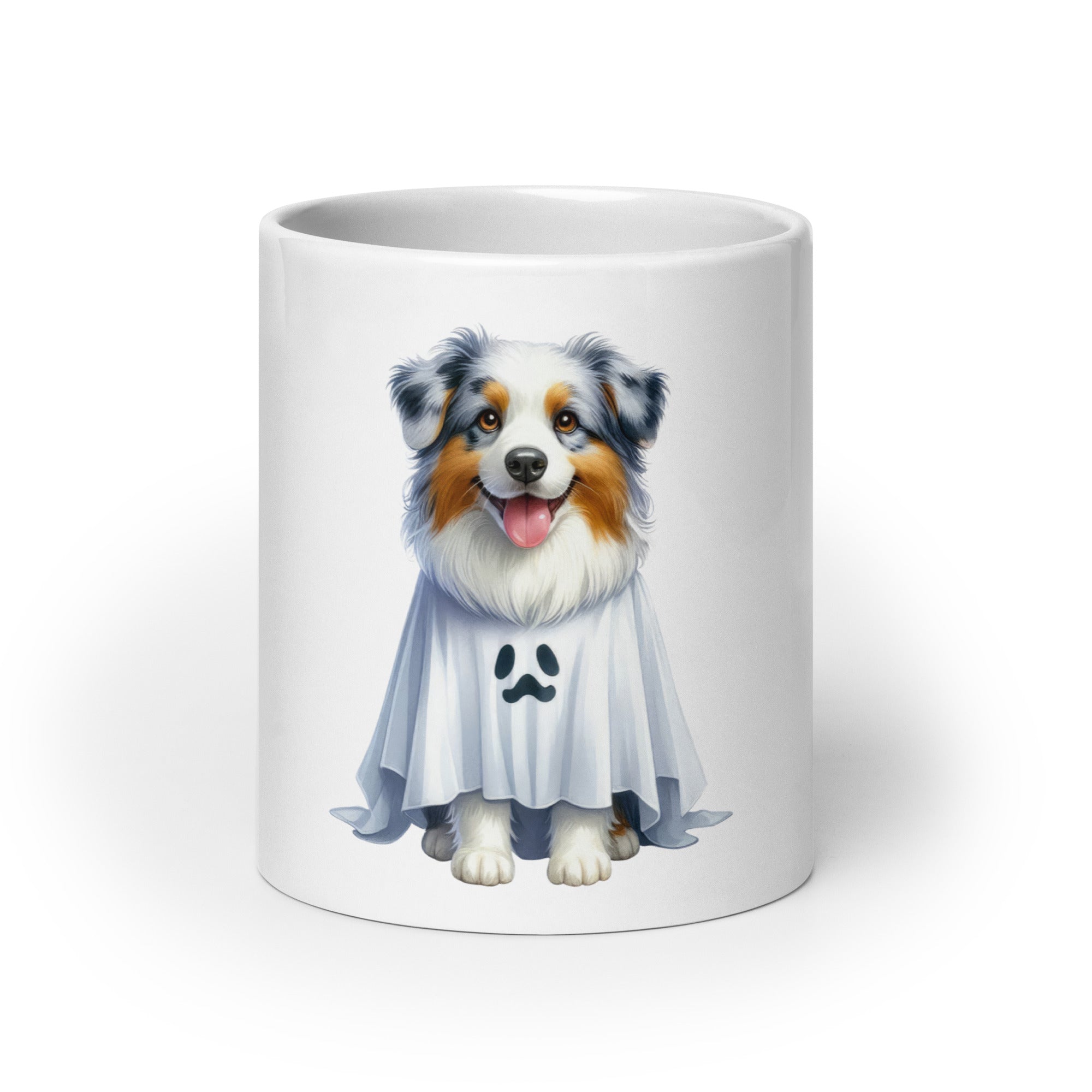 Australian Shepherd Halloween Mug – Ghost Costume | Gallory Hive