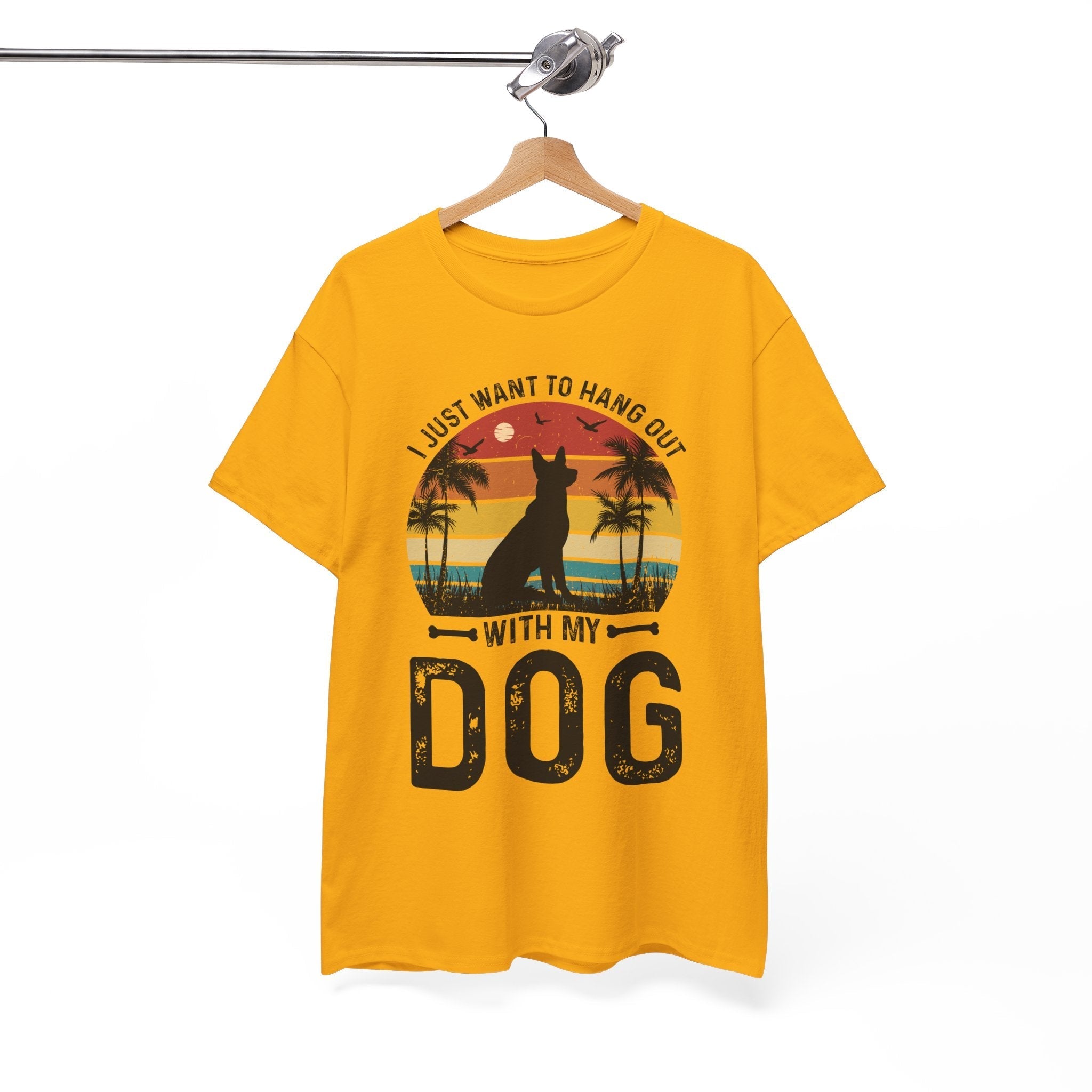 Retro Dog T-Shirt – Cool Beach Hangout Tee for Men