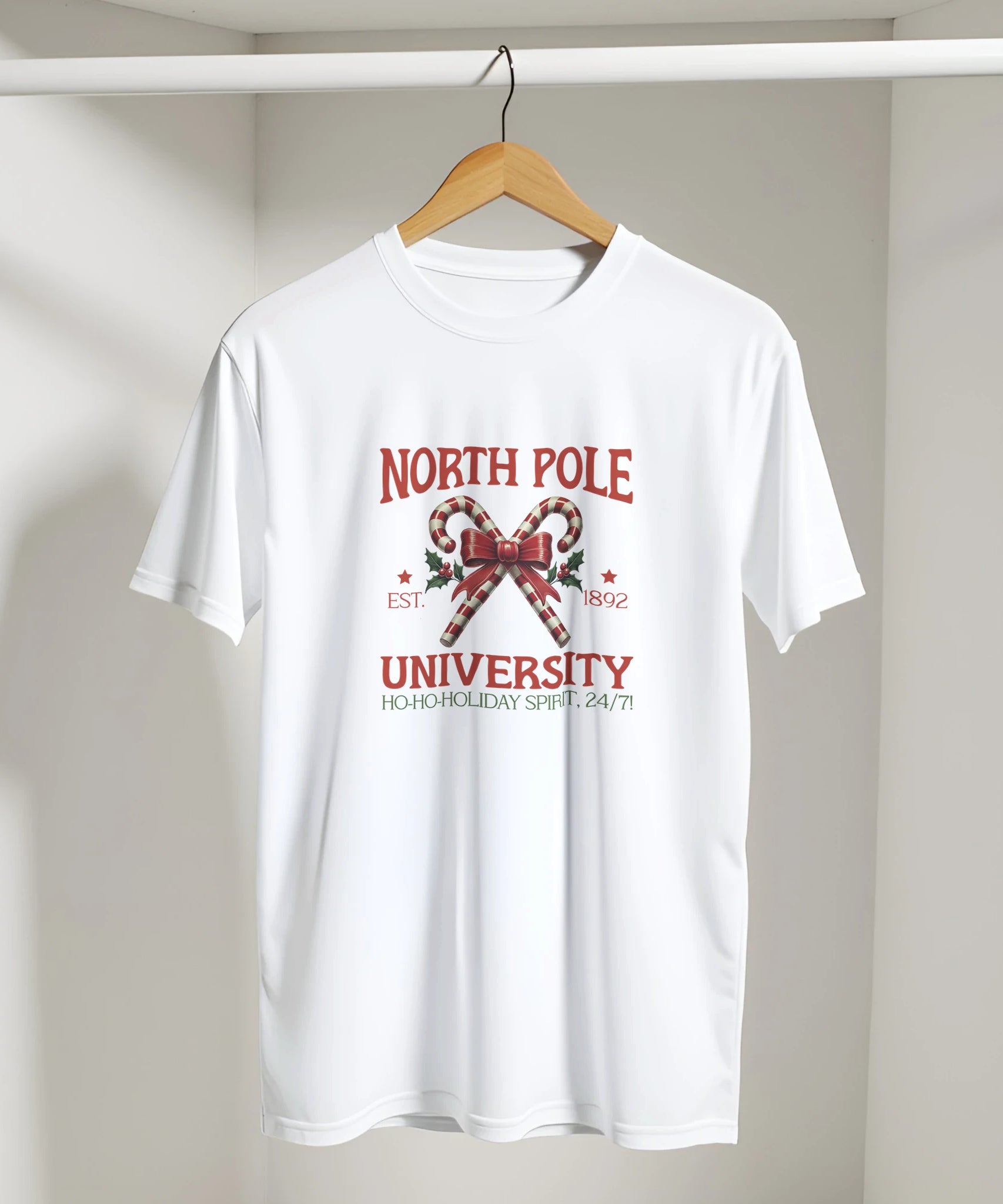 North Pole University Christmas T-Shirt | Gallory Hive
