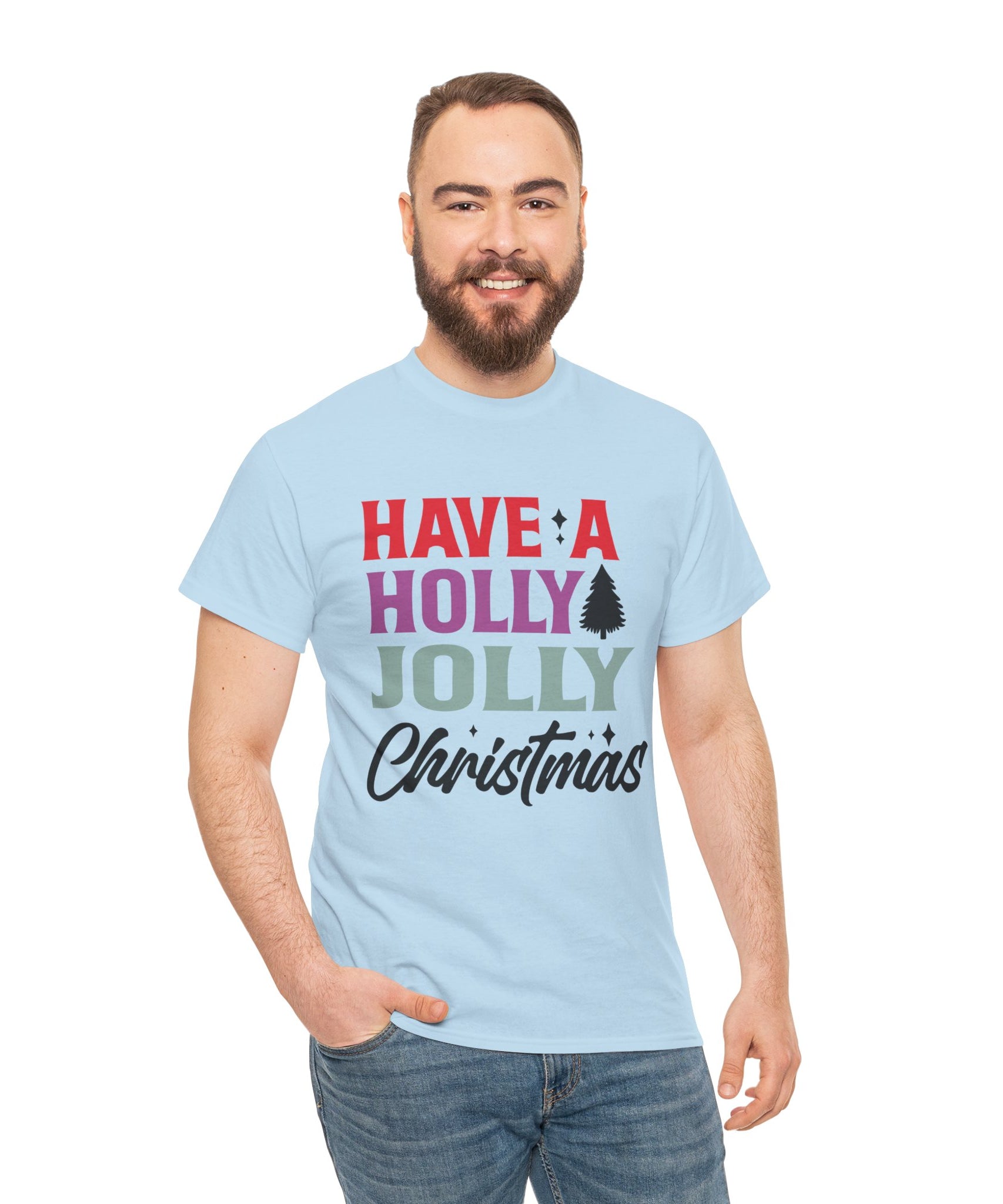 Festive Holly Jolly Christmas Graphic Tee | Gallory Hive
