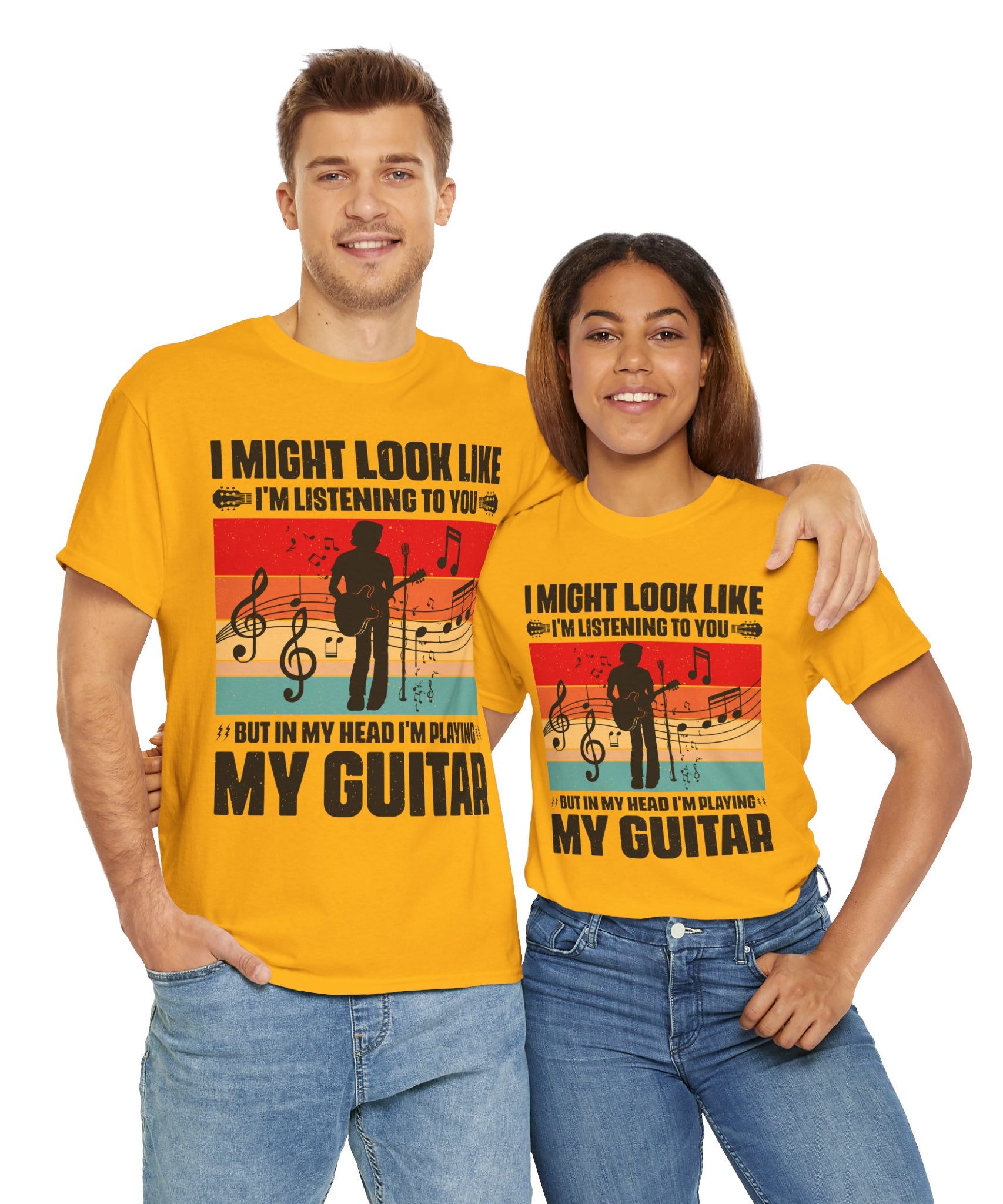 Retro Guitar Playing Mind T-Shirt