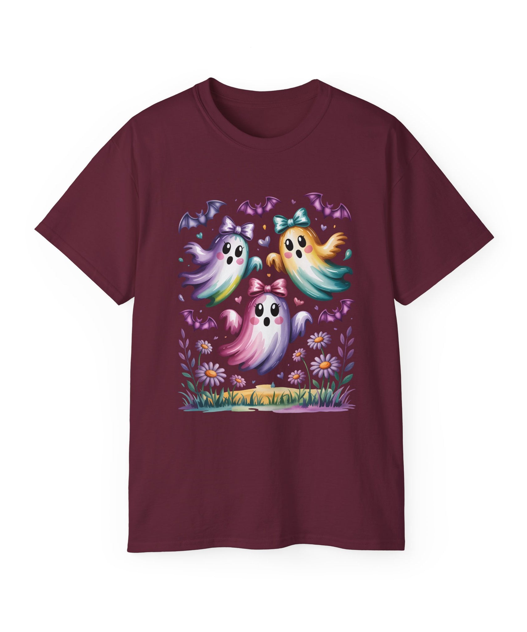Floral Halloween Ghost Shirt – Kawaii Style | Gallory Hive