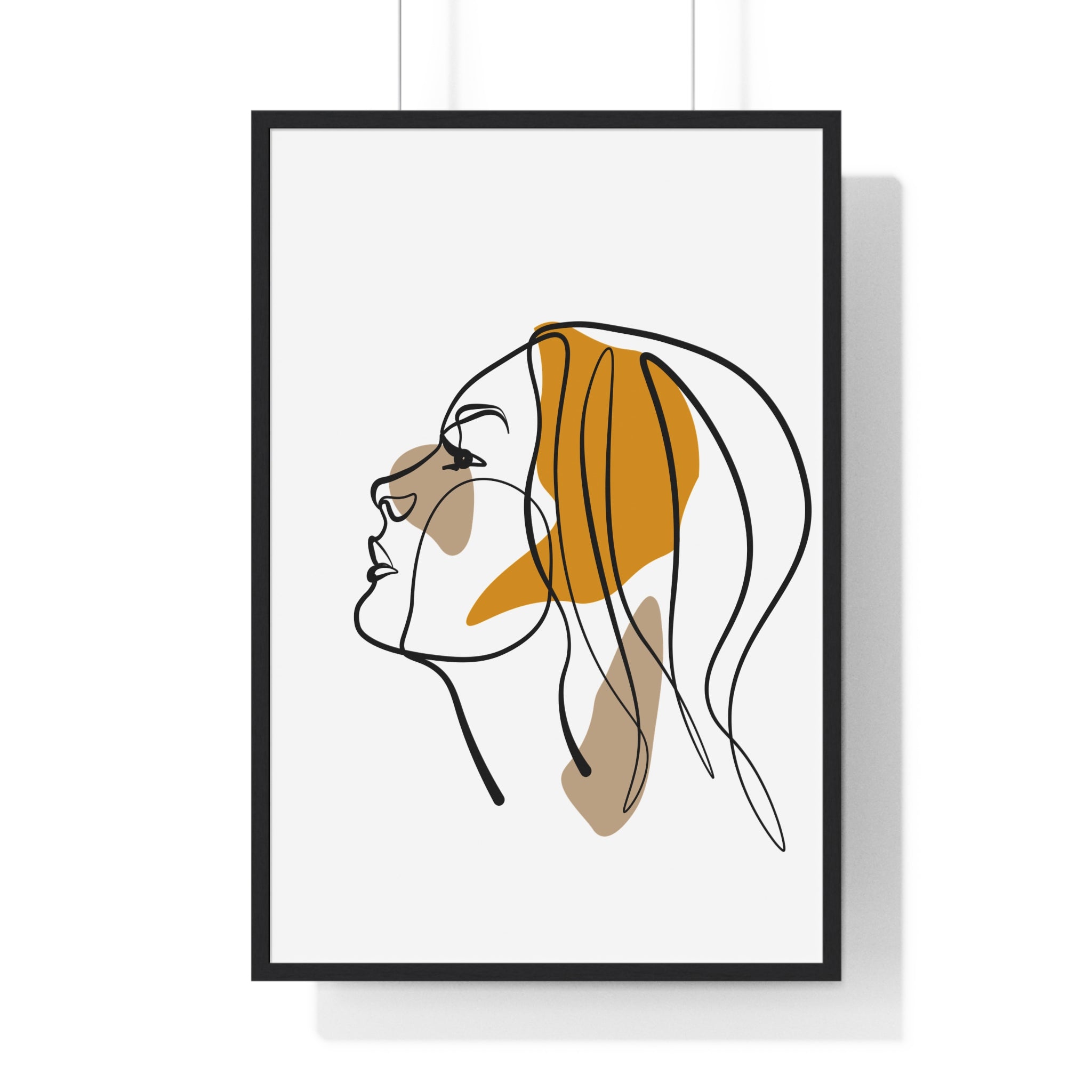 Abstract Woman Face Art – Framed Minimalist Print | Gallory Hive