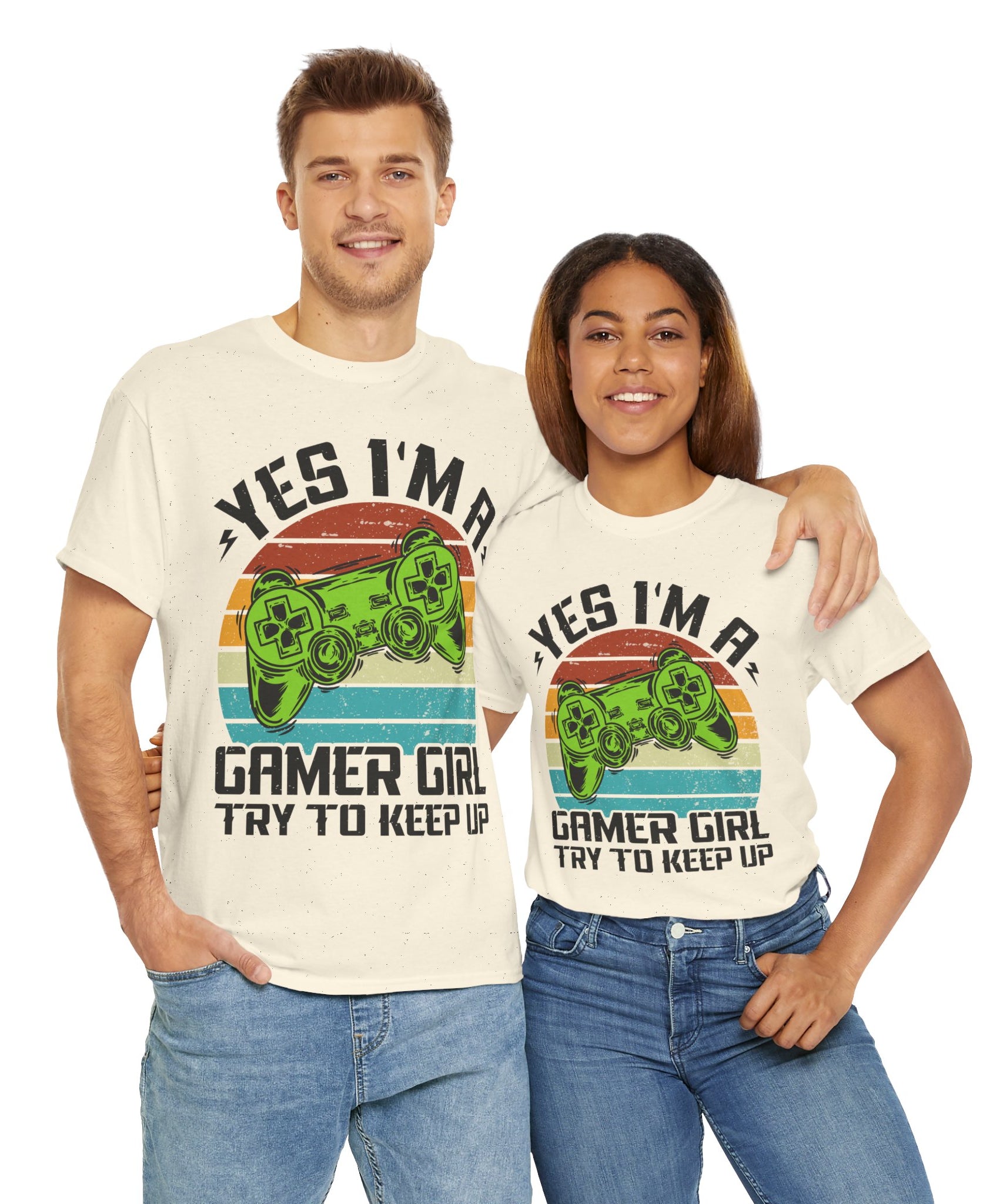 Retro Gamer Girl Tee - Gaming Vibes