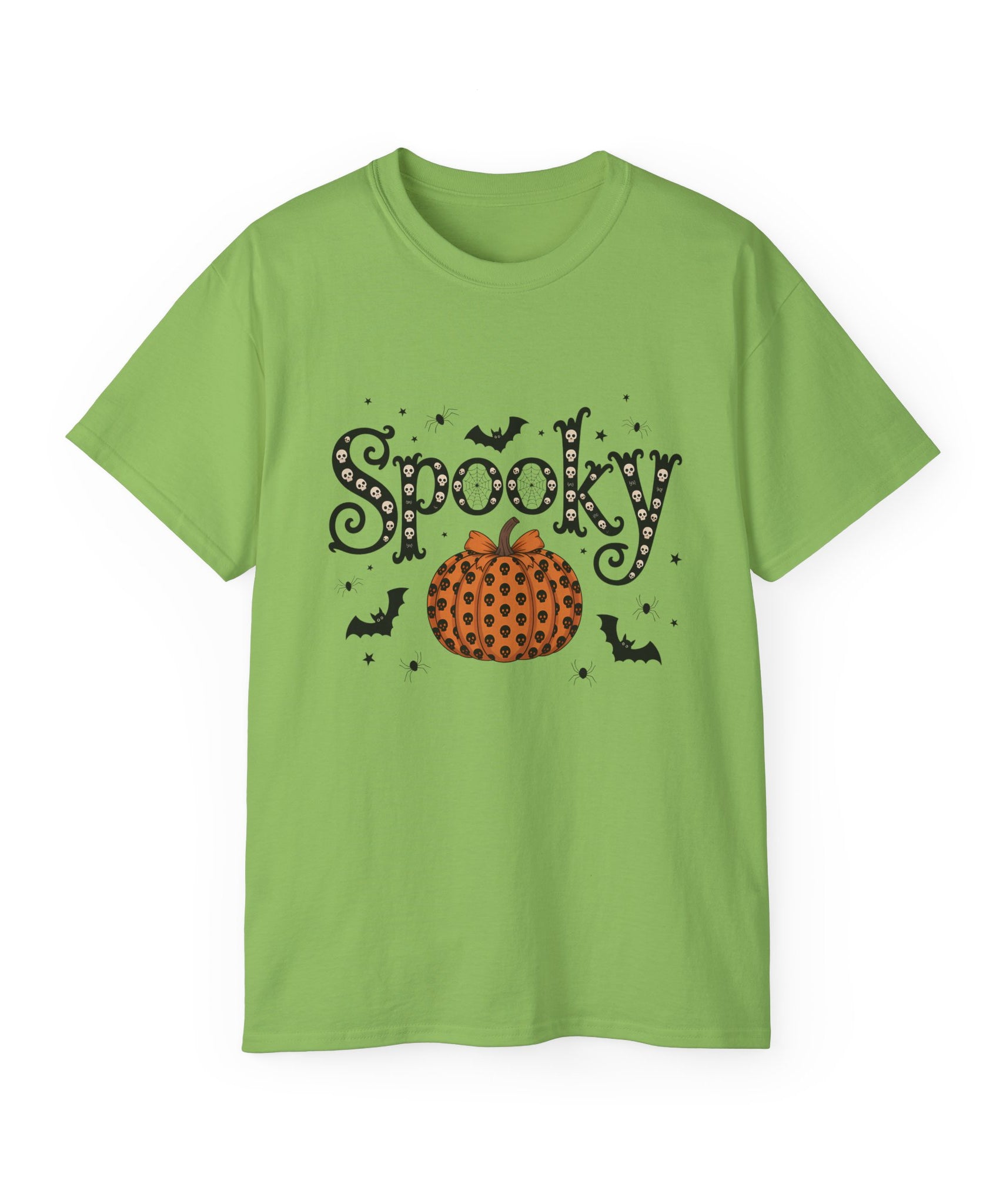 Spooky Skull Pumpkin Halloween T-Shirt | Gallory Hive
