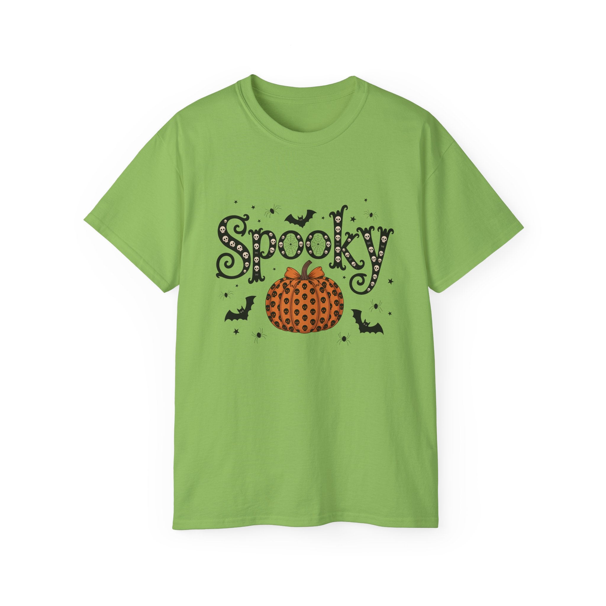 Spooky Skull Pumpkin Halloween T-Shirt | Gallory Hive