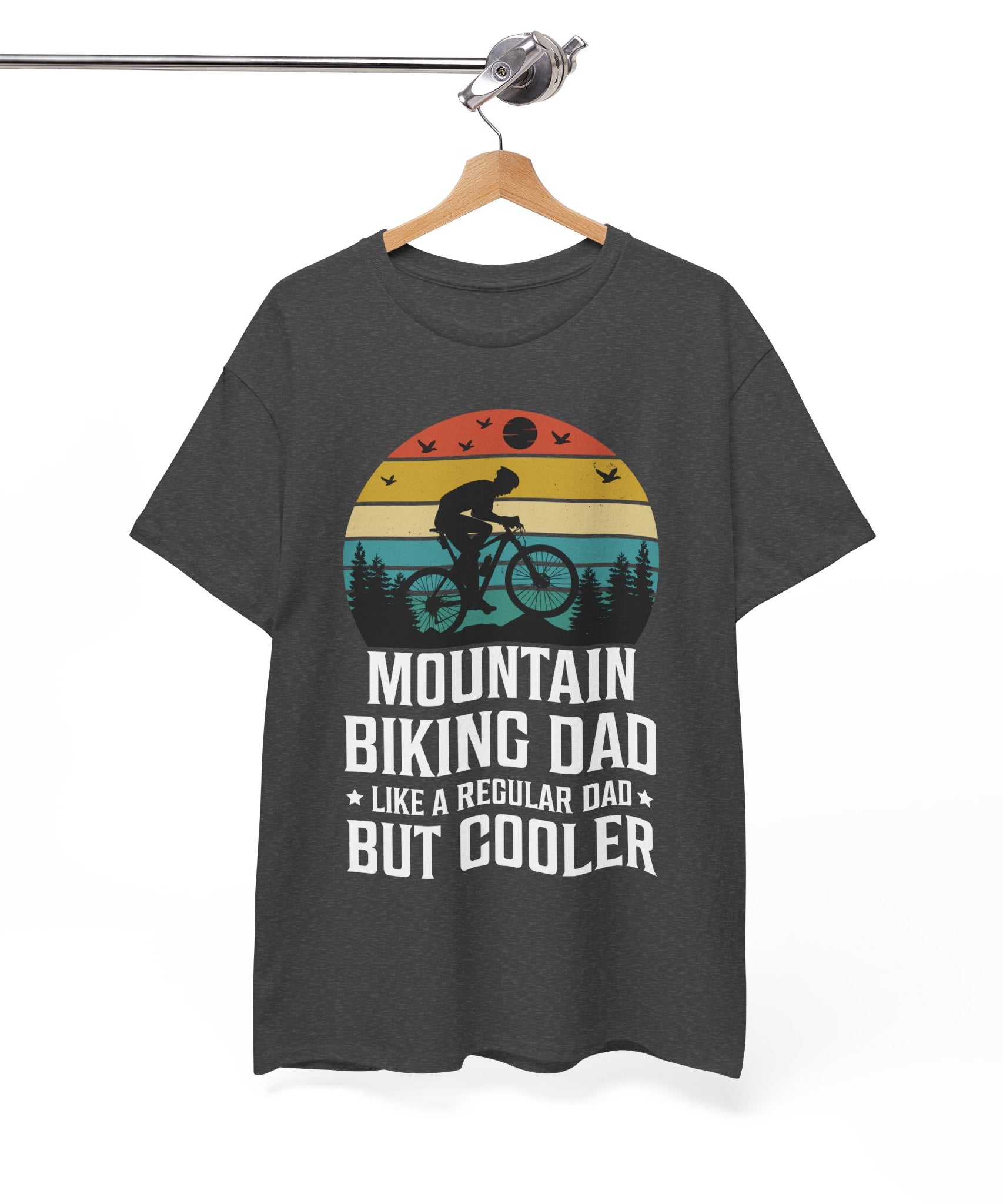Retro Mountain Biking Dad Tee - Unique Gift Idea | Gallory Hive