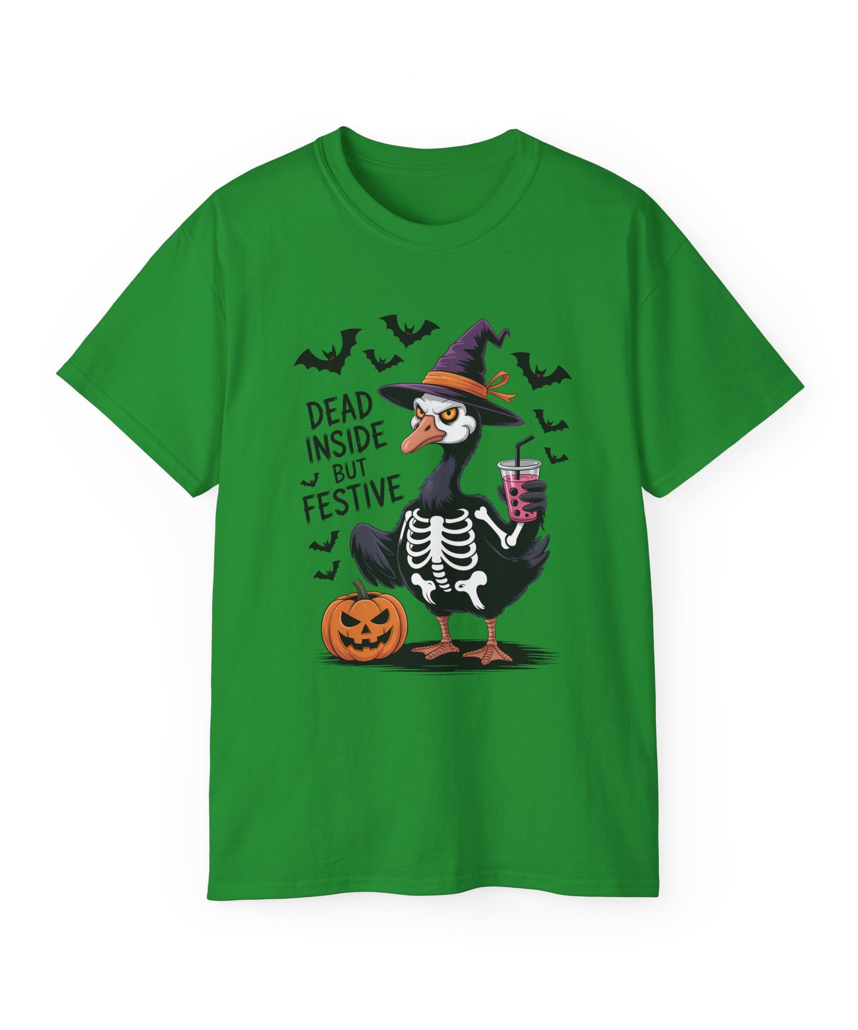 Halloween Skeleton Goose Tee - Festive T-Shirt | Gallory Hive