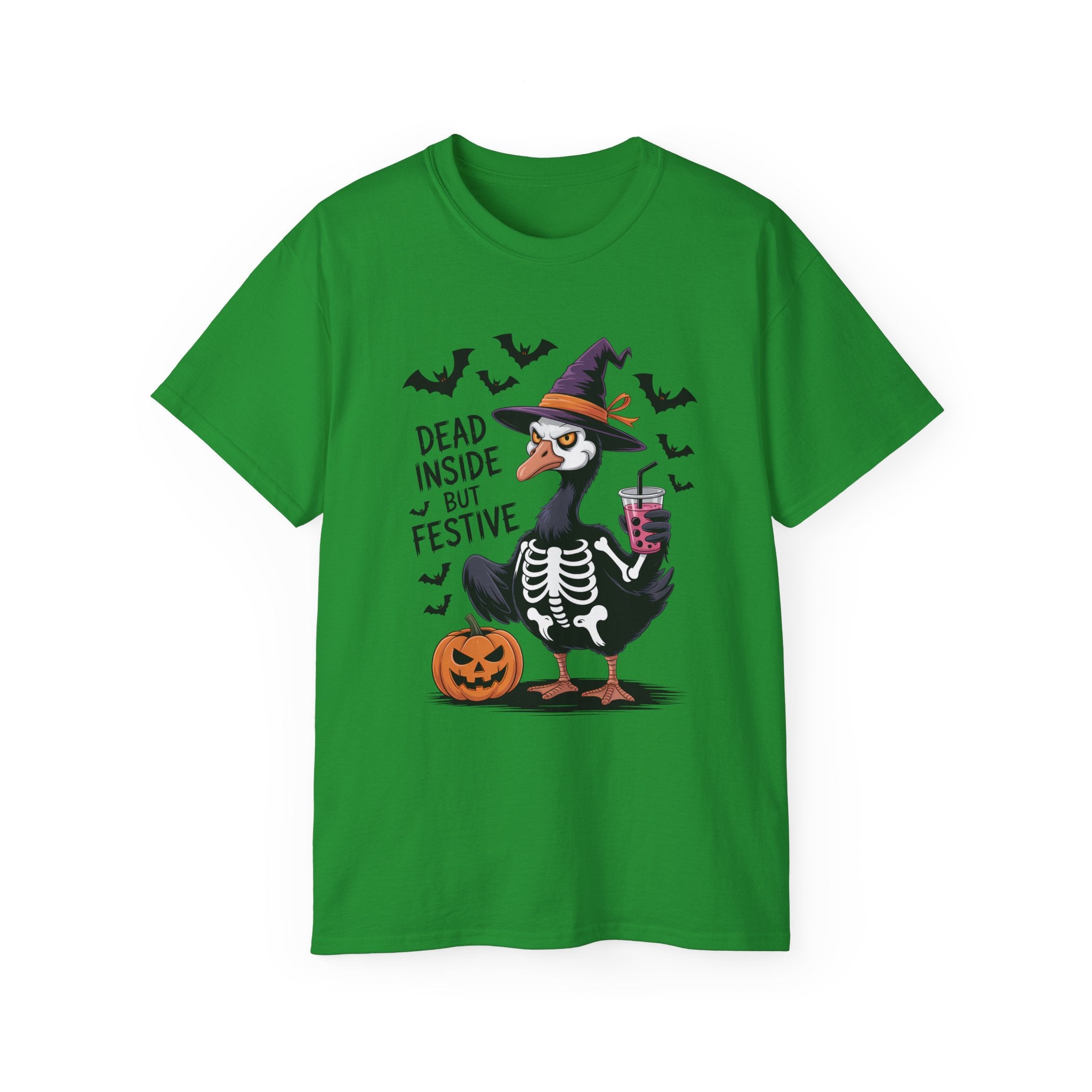 Halloween Skeleton Goose Tee - Festive T-Shirt | Gallory Hive