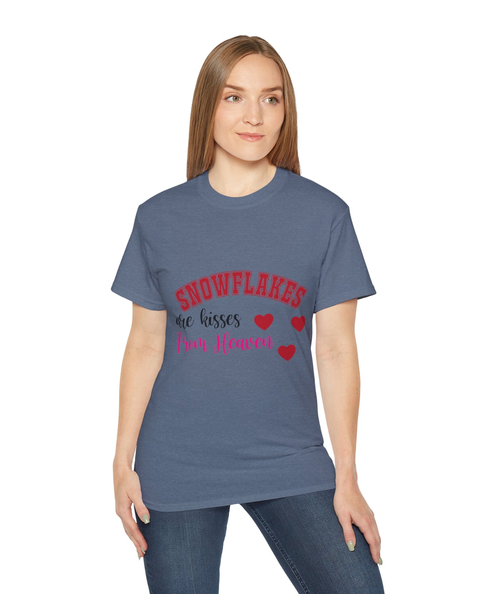 Snowflakes & Hearts Christmas T-Shirt | Gallory Hive