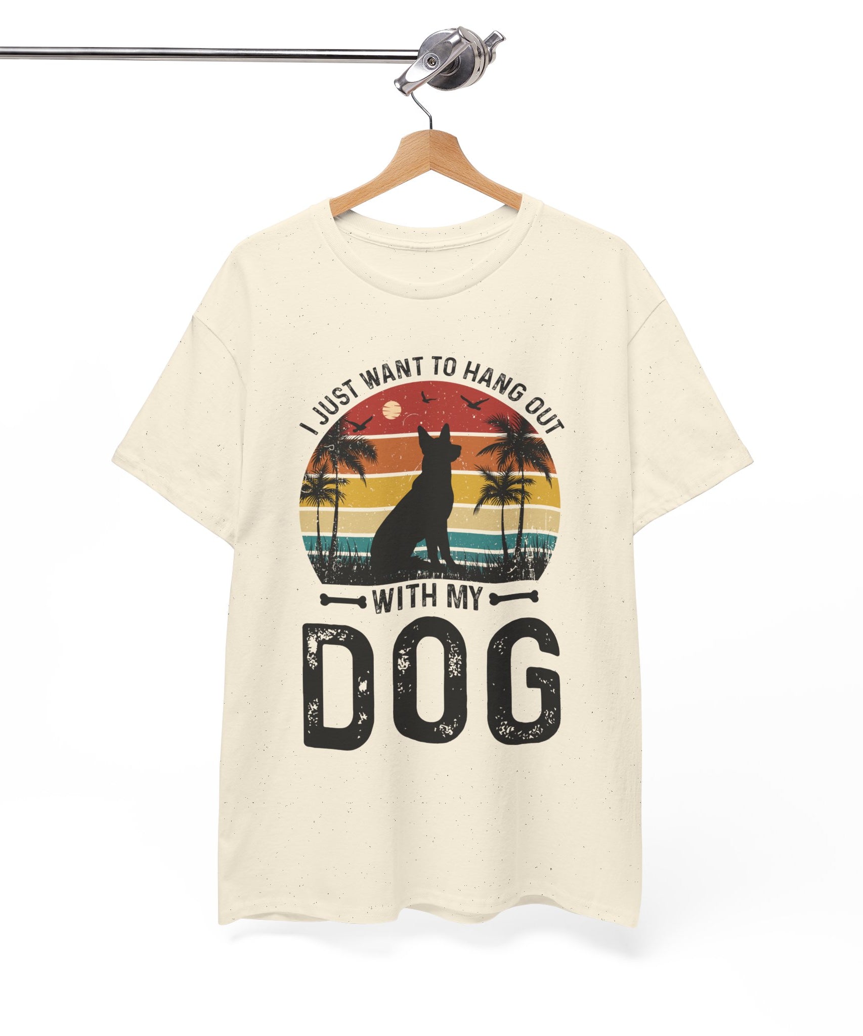 Retro Dog T-Shirt - Beach Hangout Design