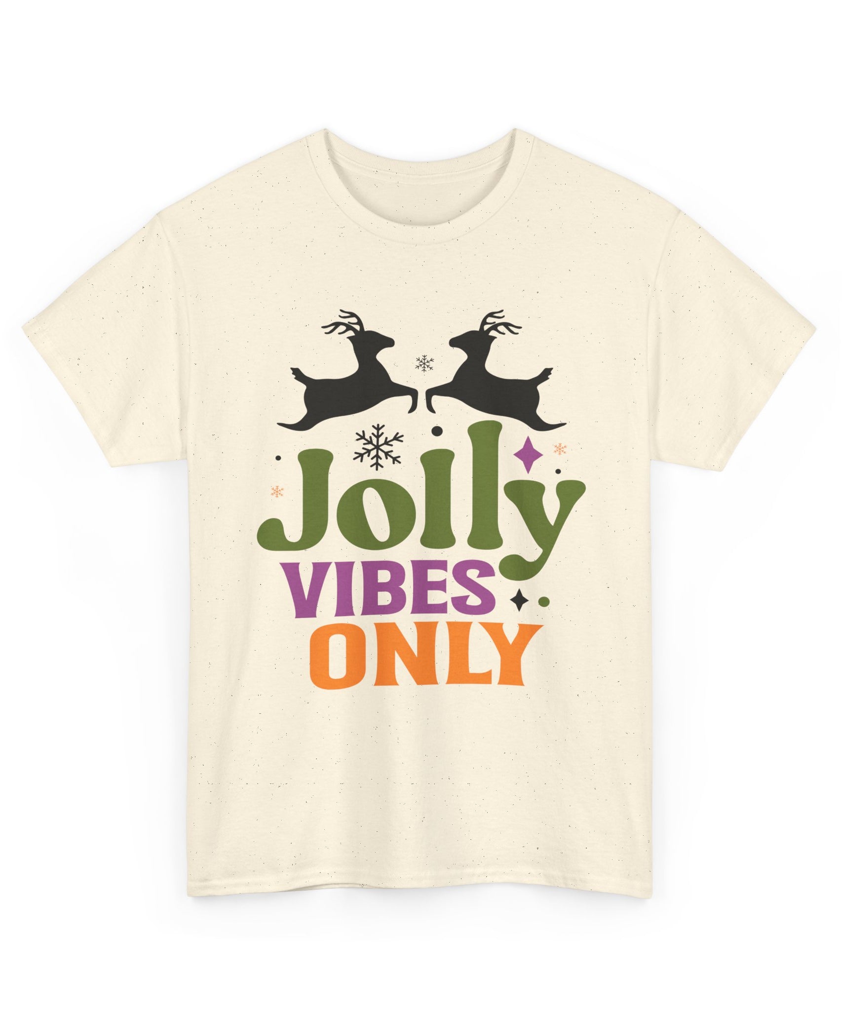 Jolly Vibes Only Retro Christmas Tee | Gallory Hive