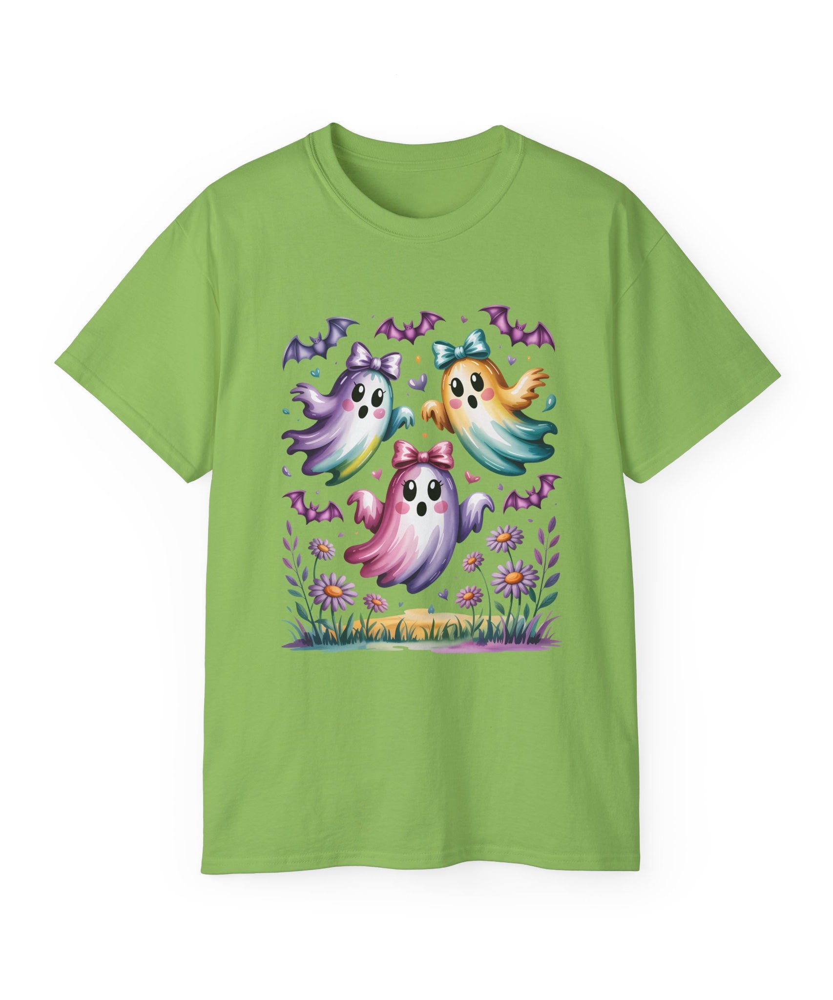 Floral Halloween Ghost Shirt – Kawaii Style | Gallory Hive