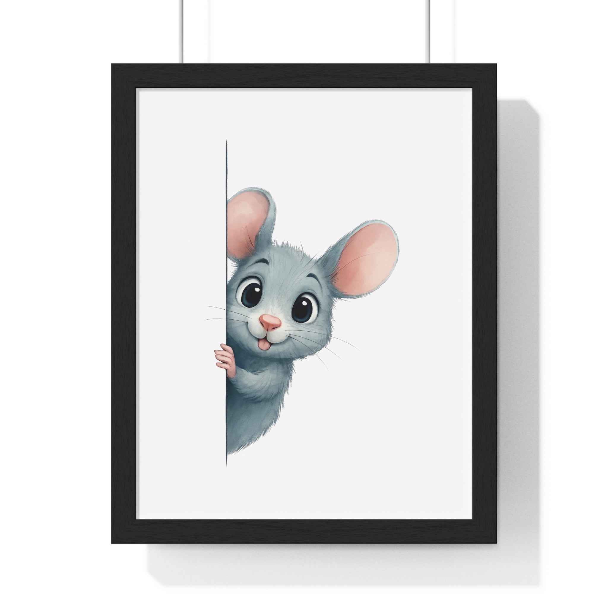 Peekaboo Mouse – Wooden Frame Wall Art