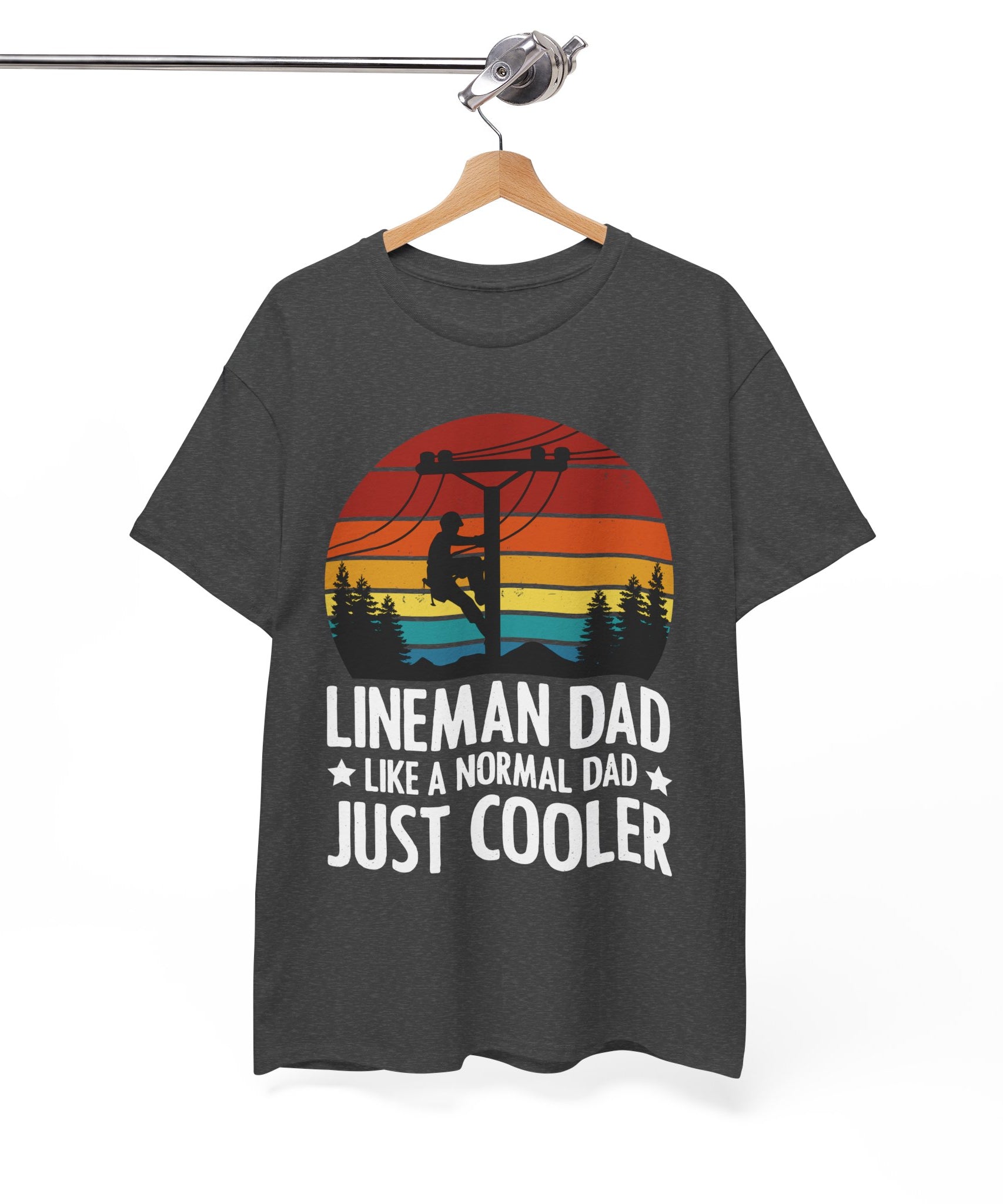 Lineman Tee – Bold Sunset & Power Lines | Gallory Hive
