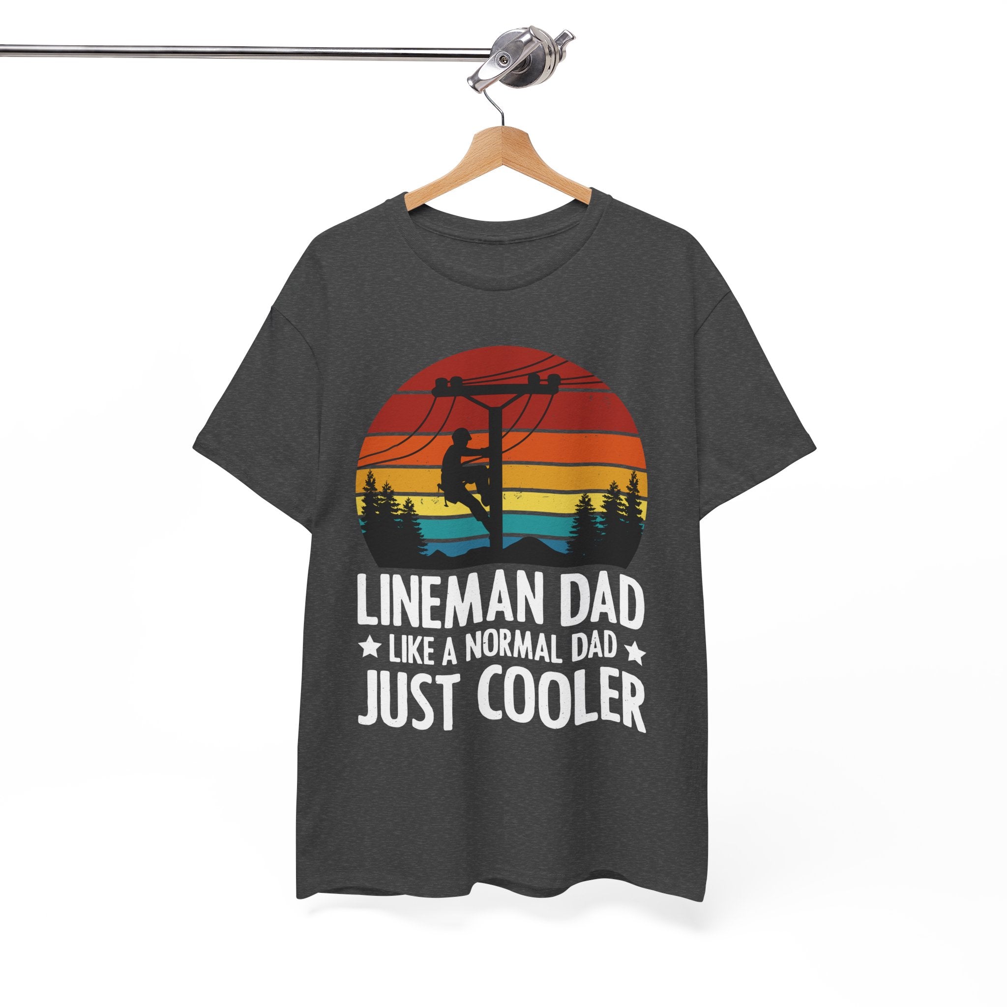 Lineman Tee – Bold Sunset & Power Lines | Gallory Hive