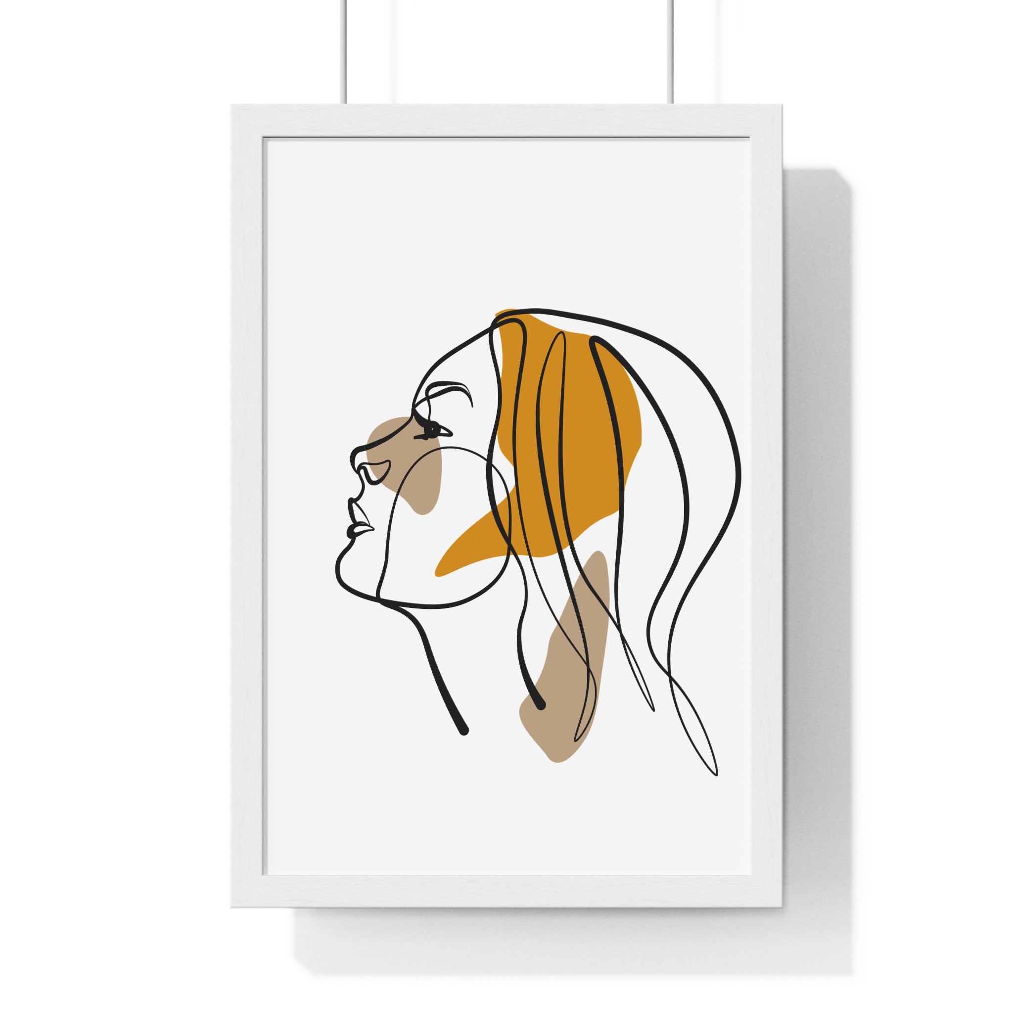 Abstract Woman Face Art – Framed Minimalist Print | Gallory Hive