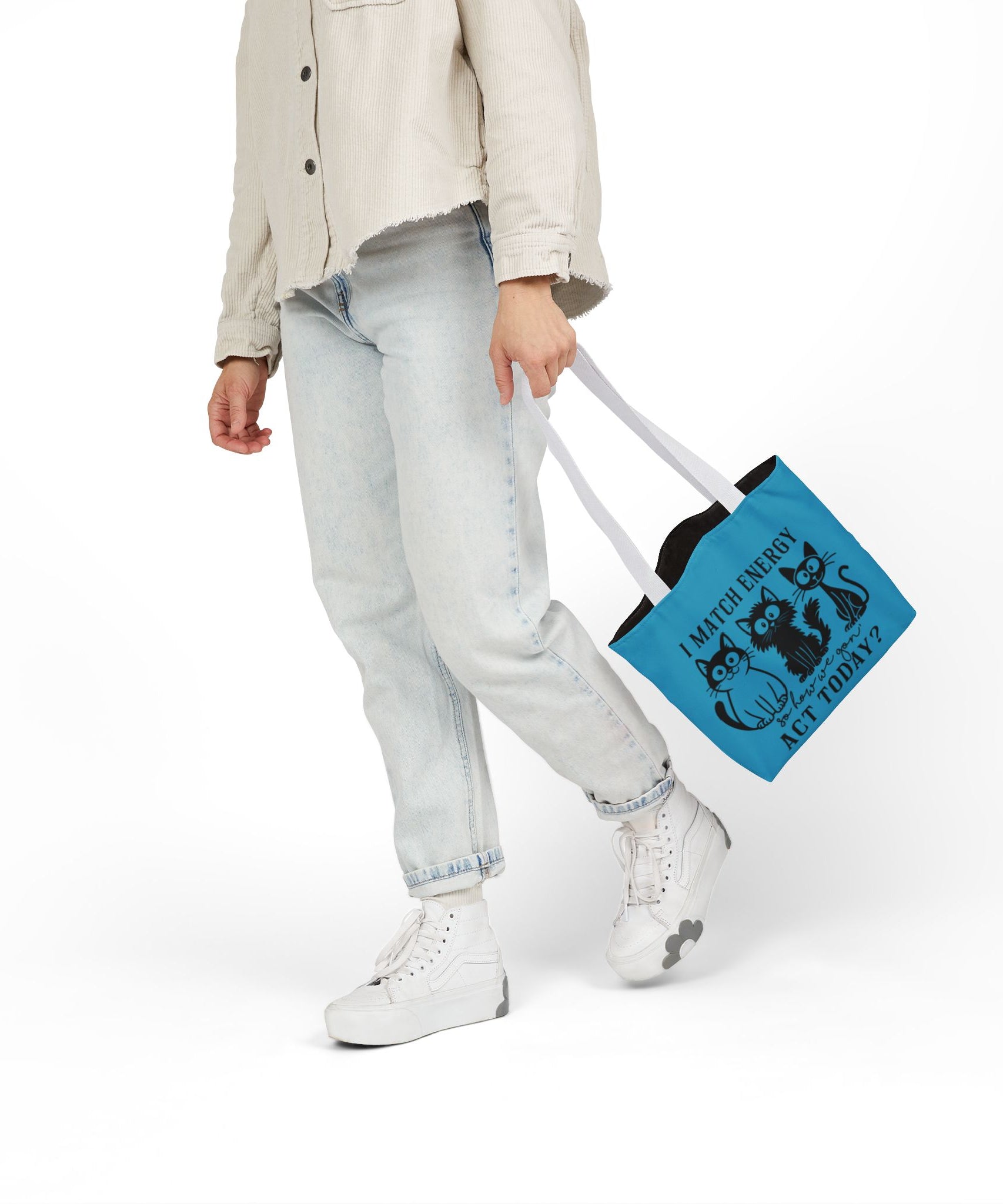 Cute Turquoise Canvas Tote – Reusable Bag