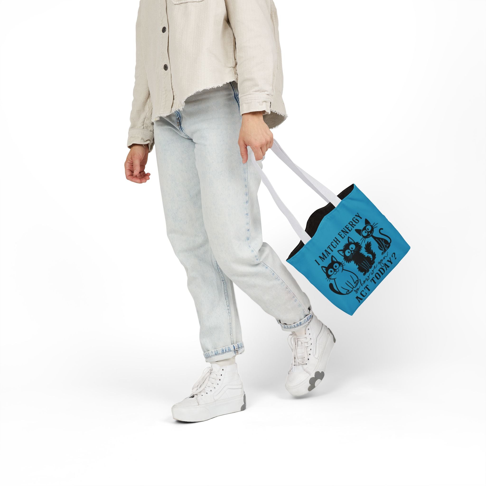 Cute Turquoise Canvas Tote – Reusable Bag