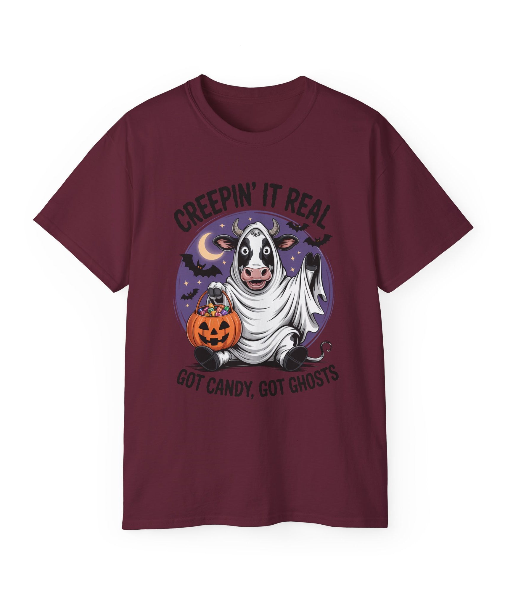 Cute Candy Cow Spooky Season Shirt | Gallory Hive