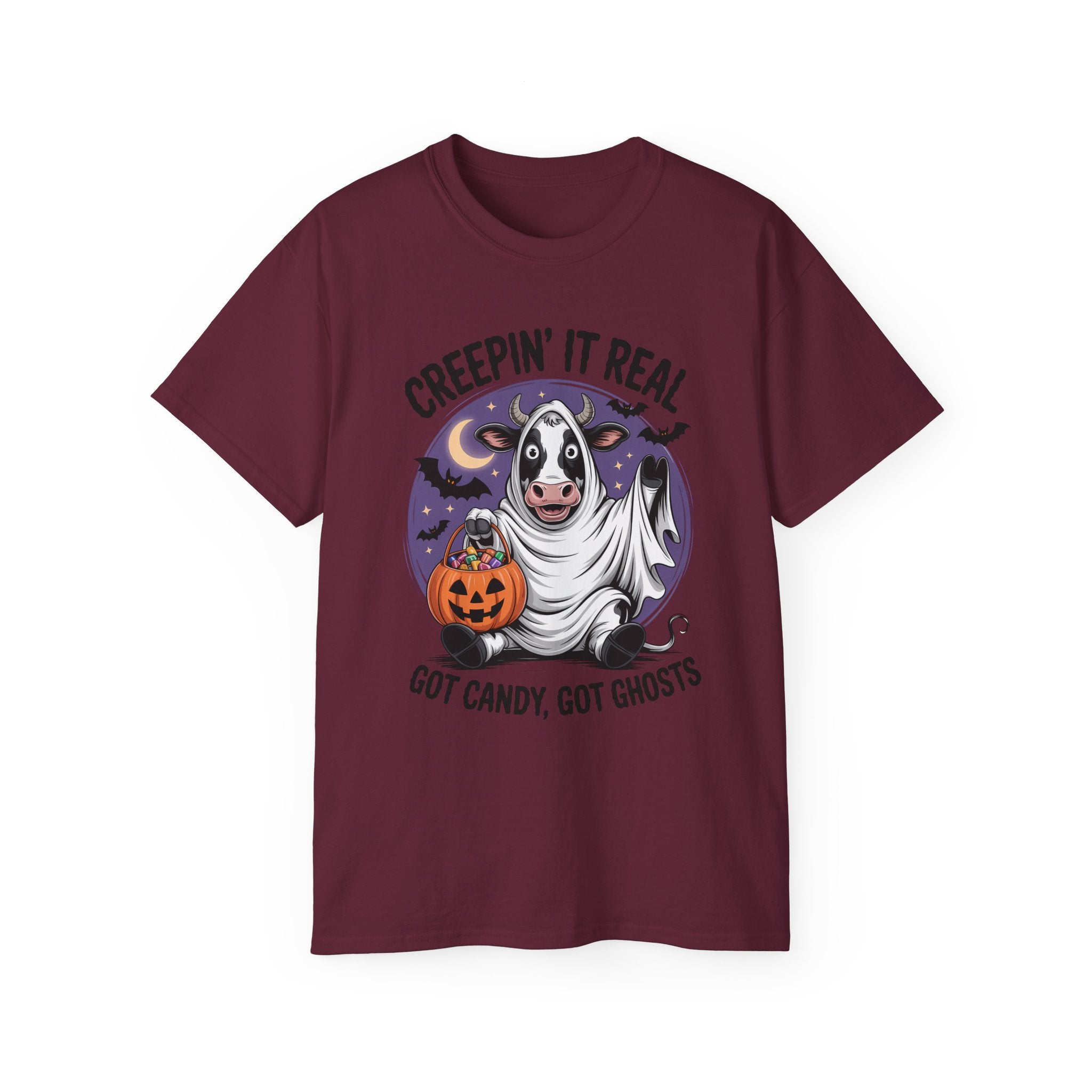 Cute Candy Cow Spooky Season Shirt | Gallory Hive
