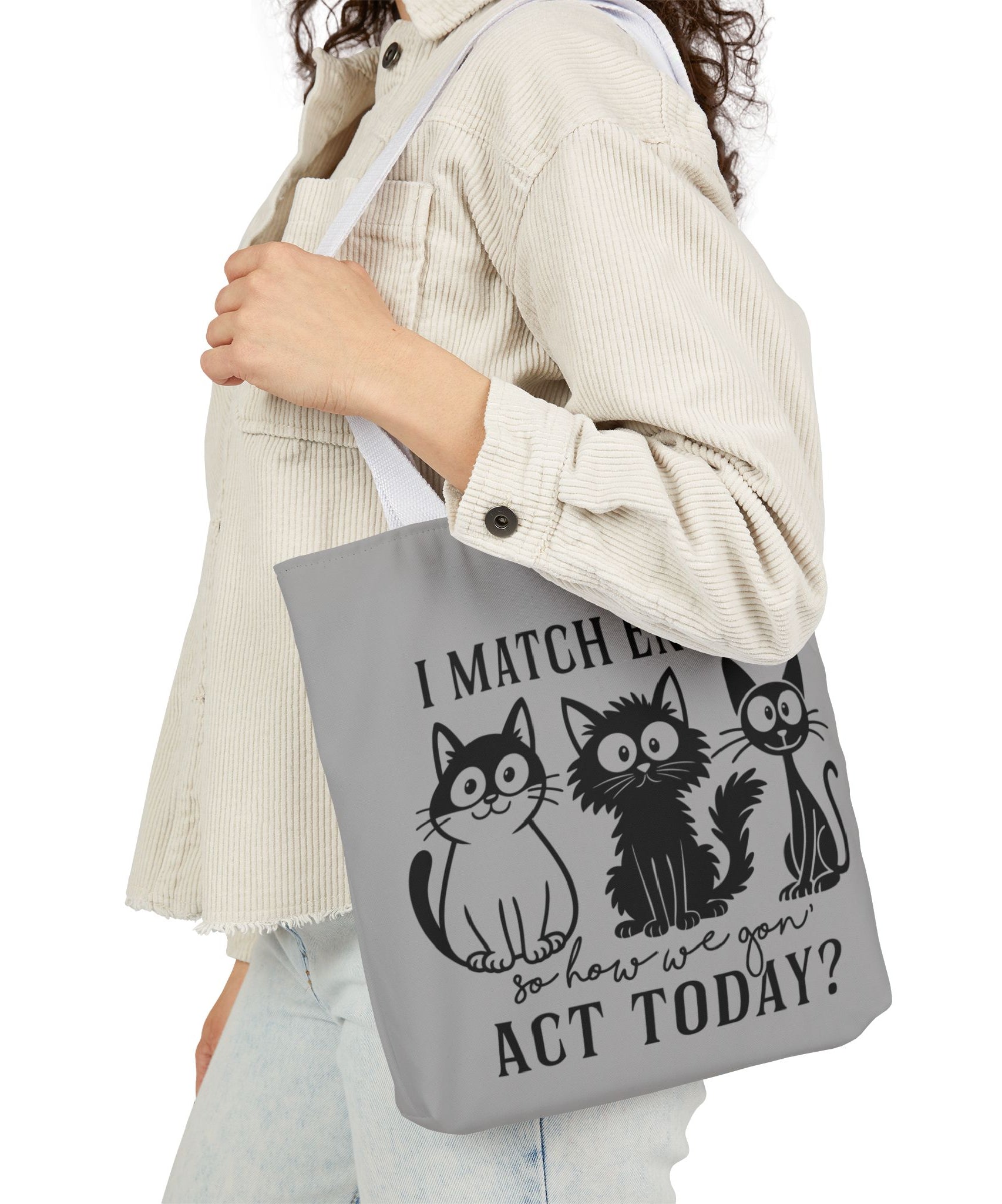 Gift for Cat Lovers – Light Grey Tote Bag | Gallory Hive