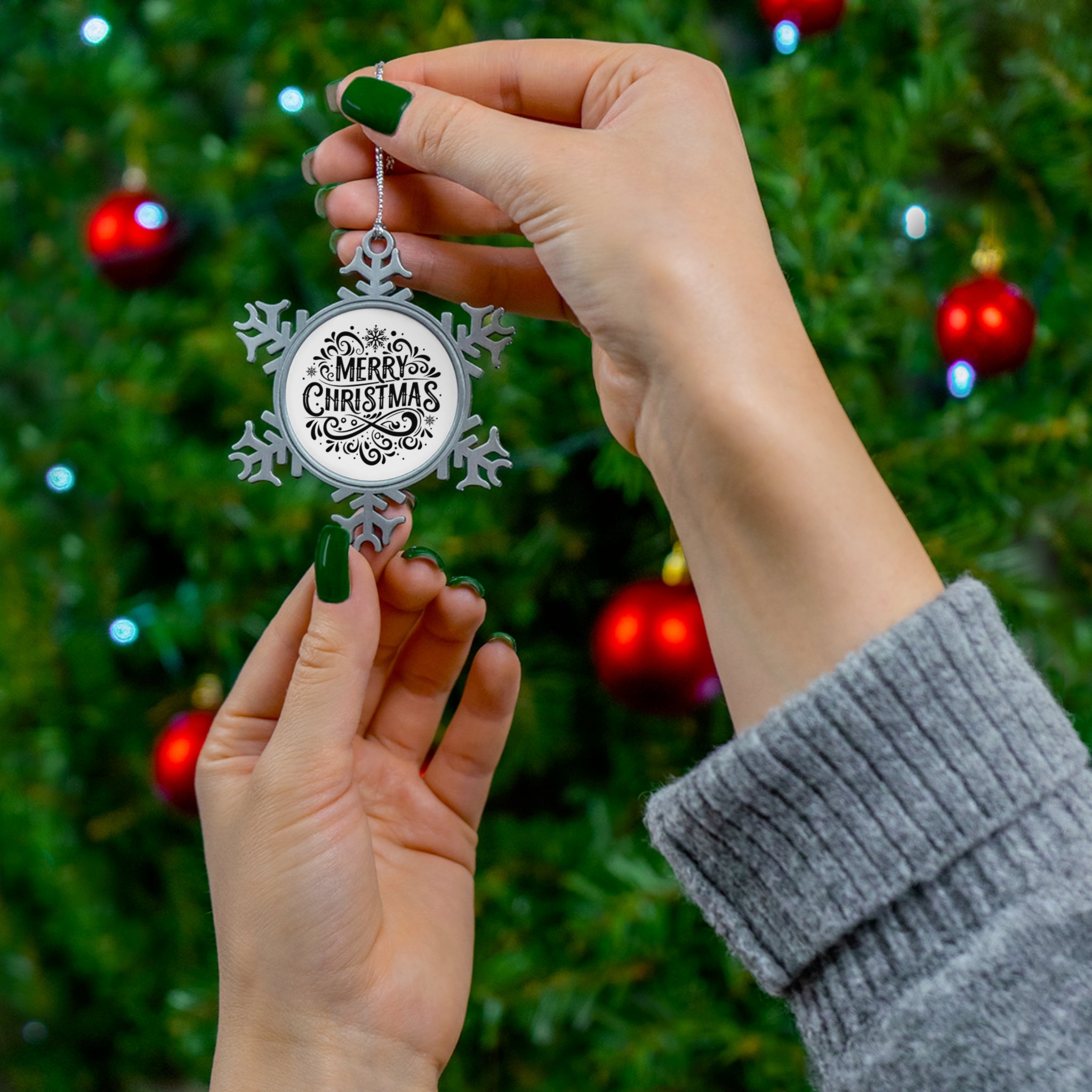 Christmas Pewter Snowflake Ornament | Gallory Hive