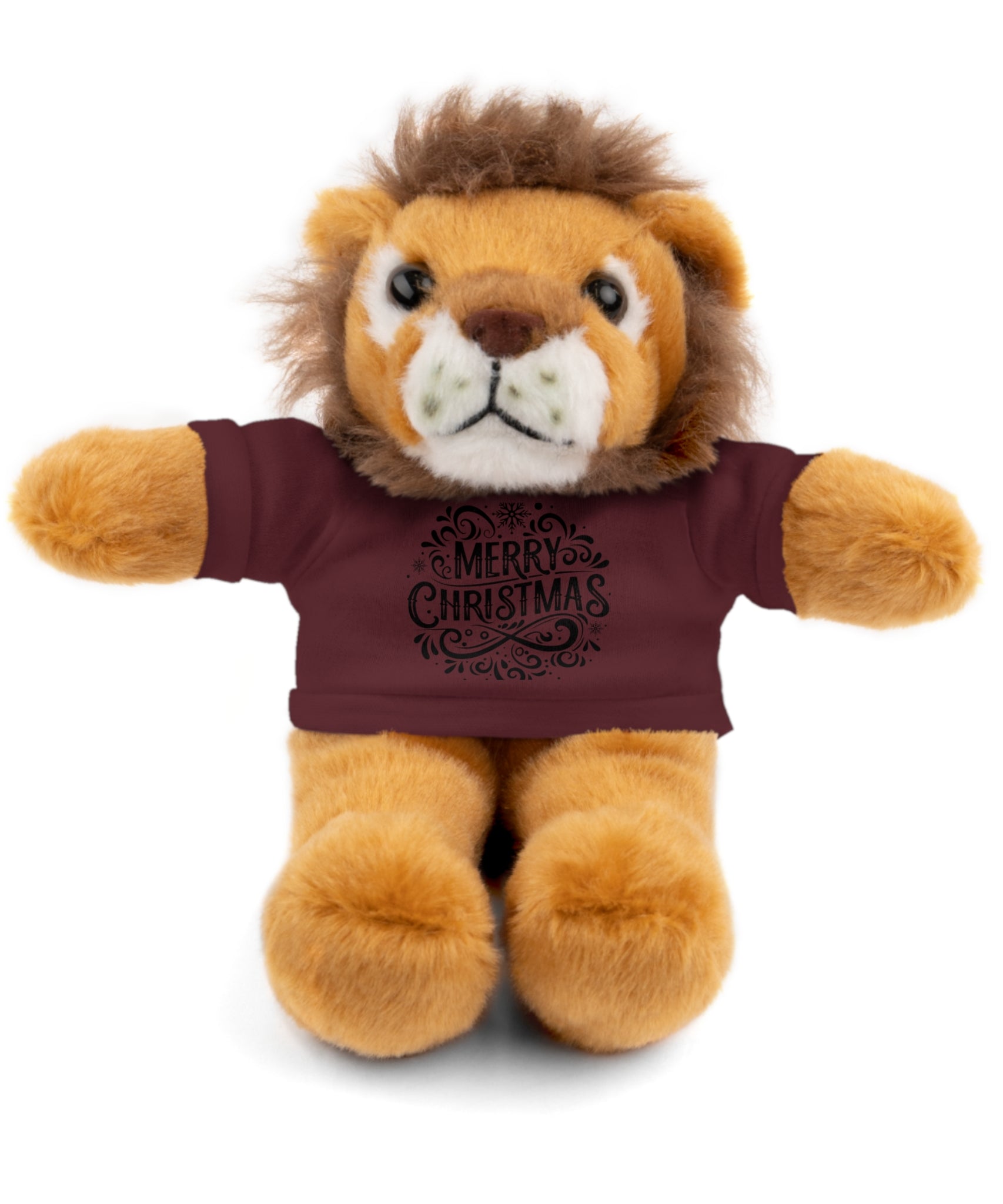 Festive Merry Christmas Stuffed Lion | Gallory Hive