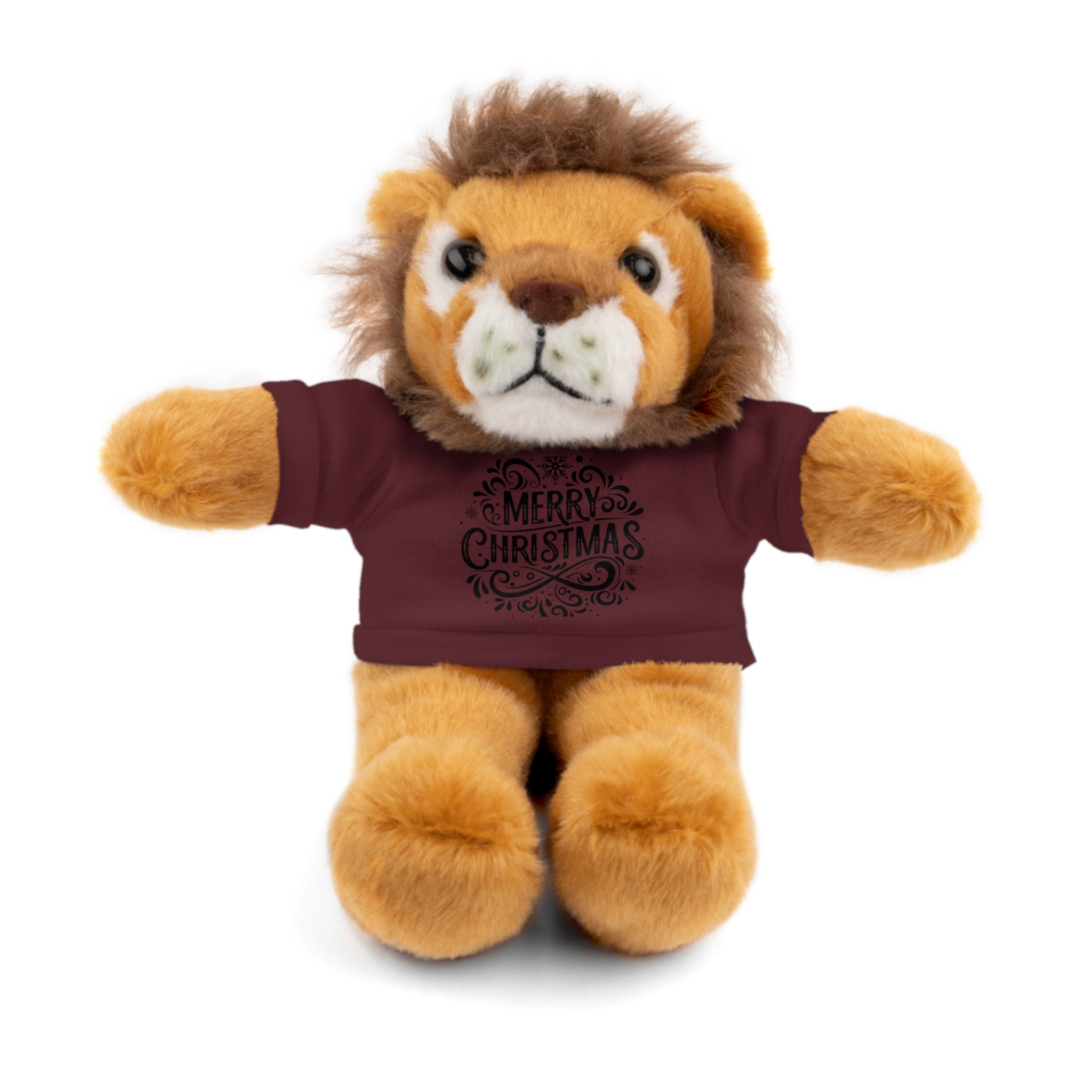 Festive Merry Christmas Stuffed Lion | Gallory Hive