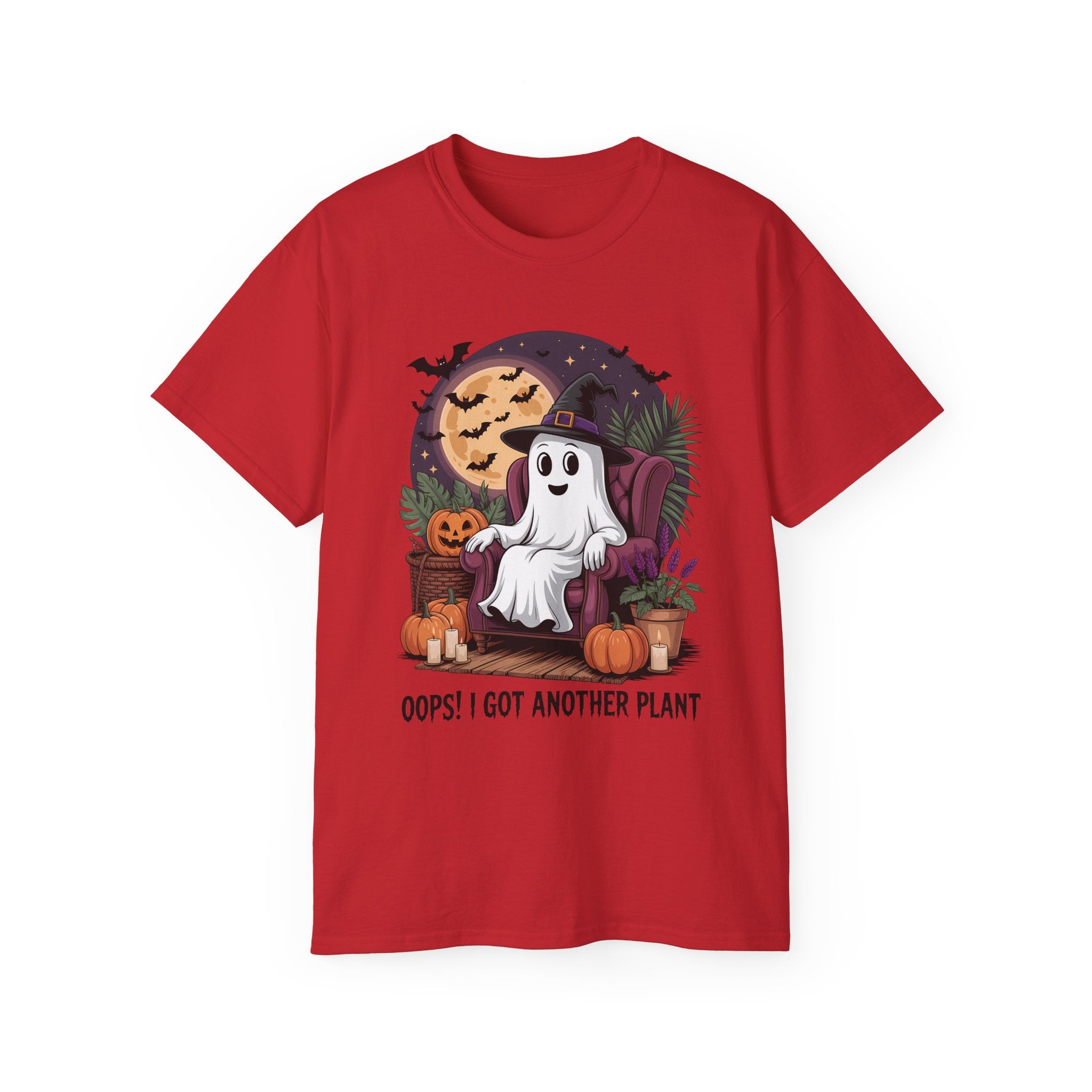 Halloween Plant Ghost Tee - Spooky Witch Design | Gallory Hive