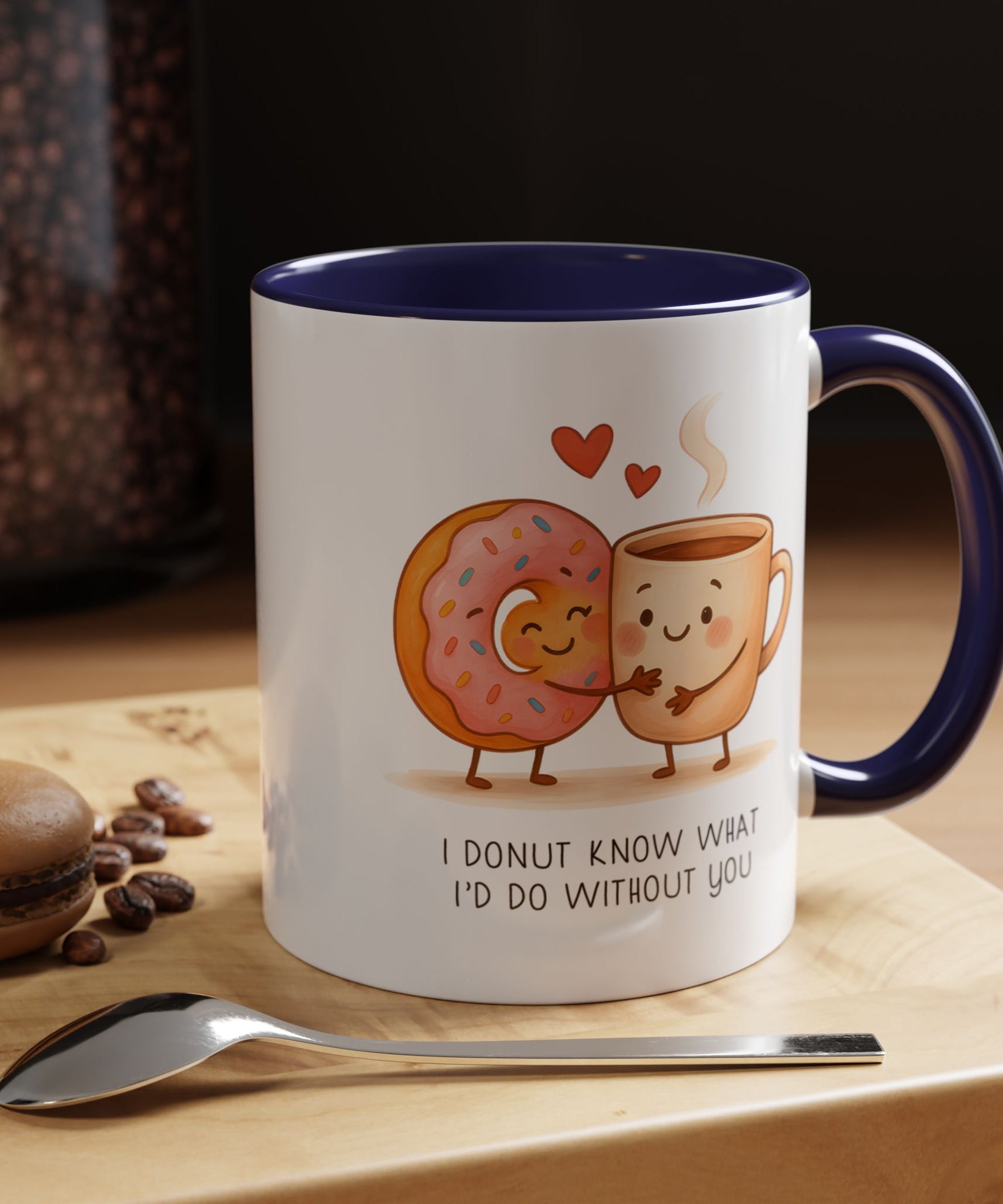 Cute Donut and Coffee Love Ceramic Mug | Gallory Hive
