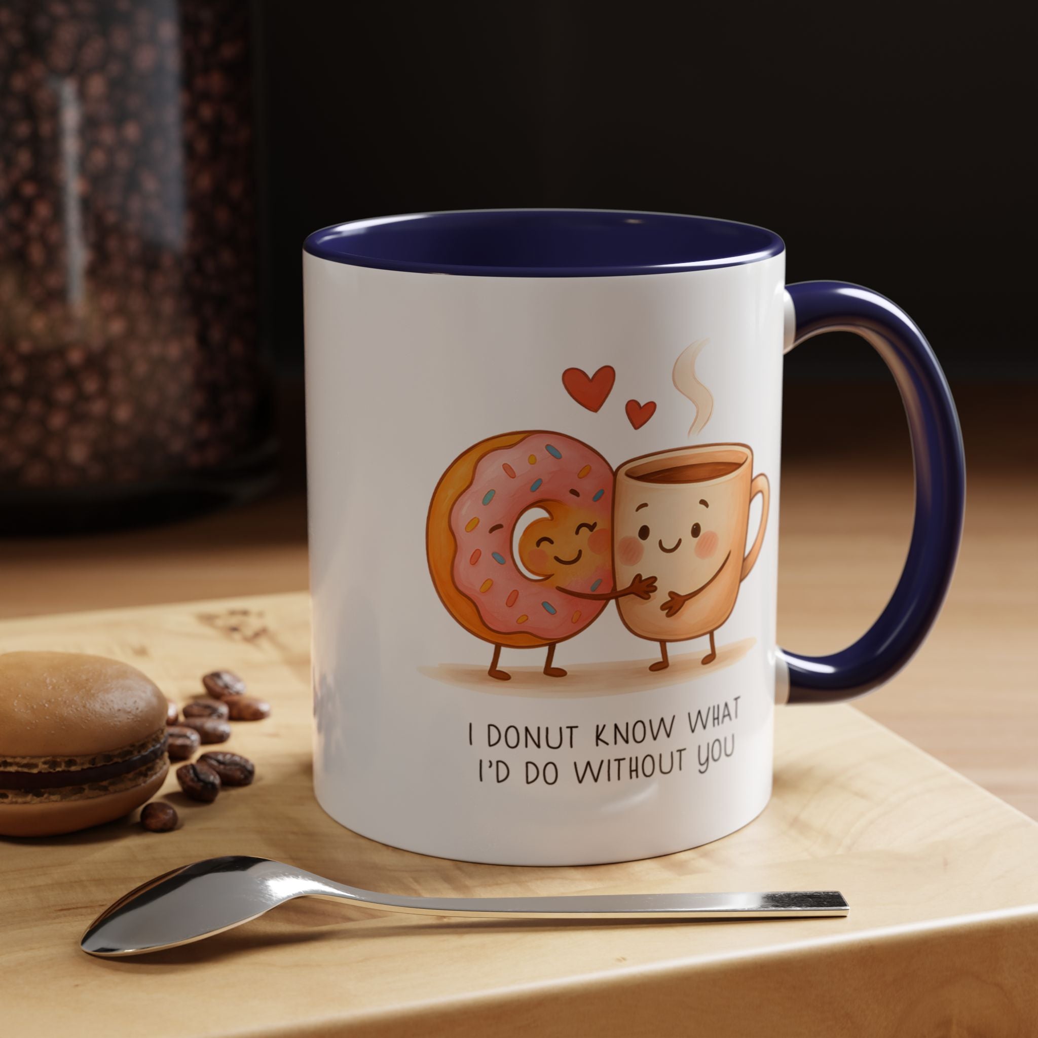 Cute Donut and Coffee Love Ceramic Mug | Gallory Hive