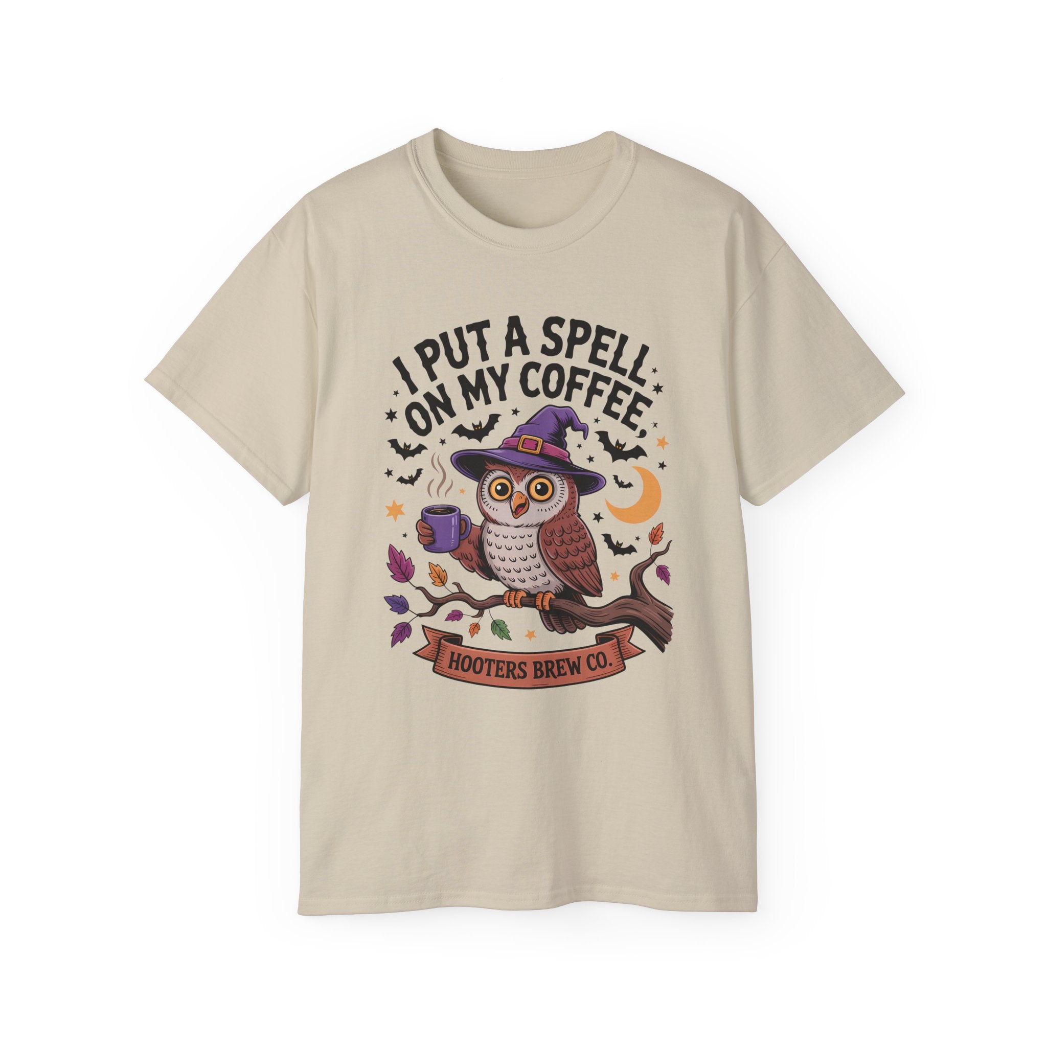 Halloween Owl Coffee Tee - Festive Wear