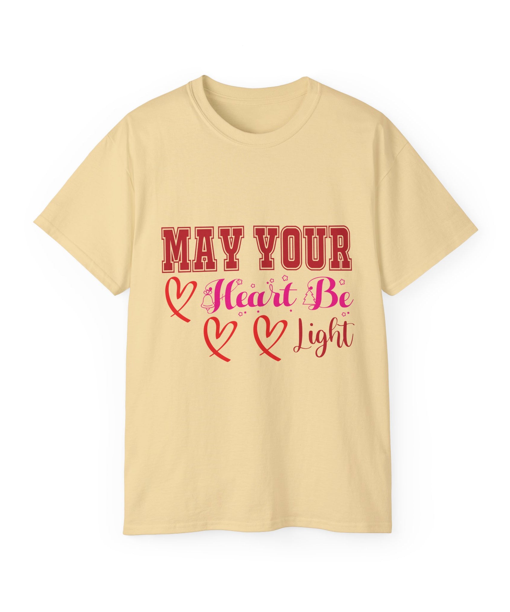 May Your Heart Be Light Christmas T-Shirt | Gallory Hive