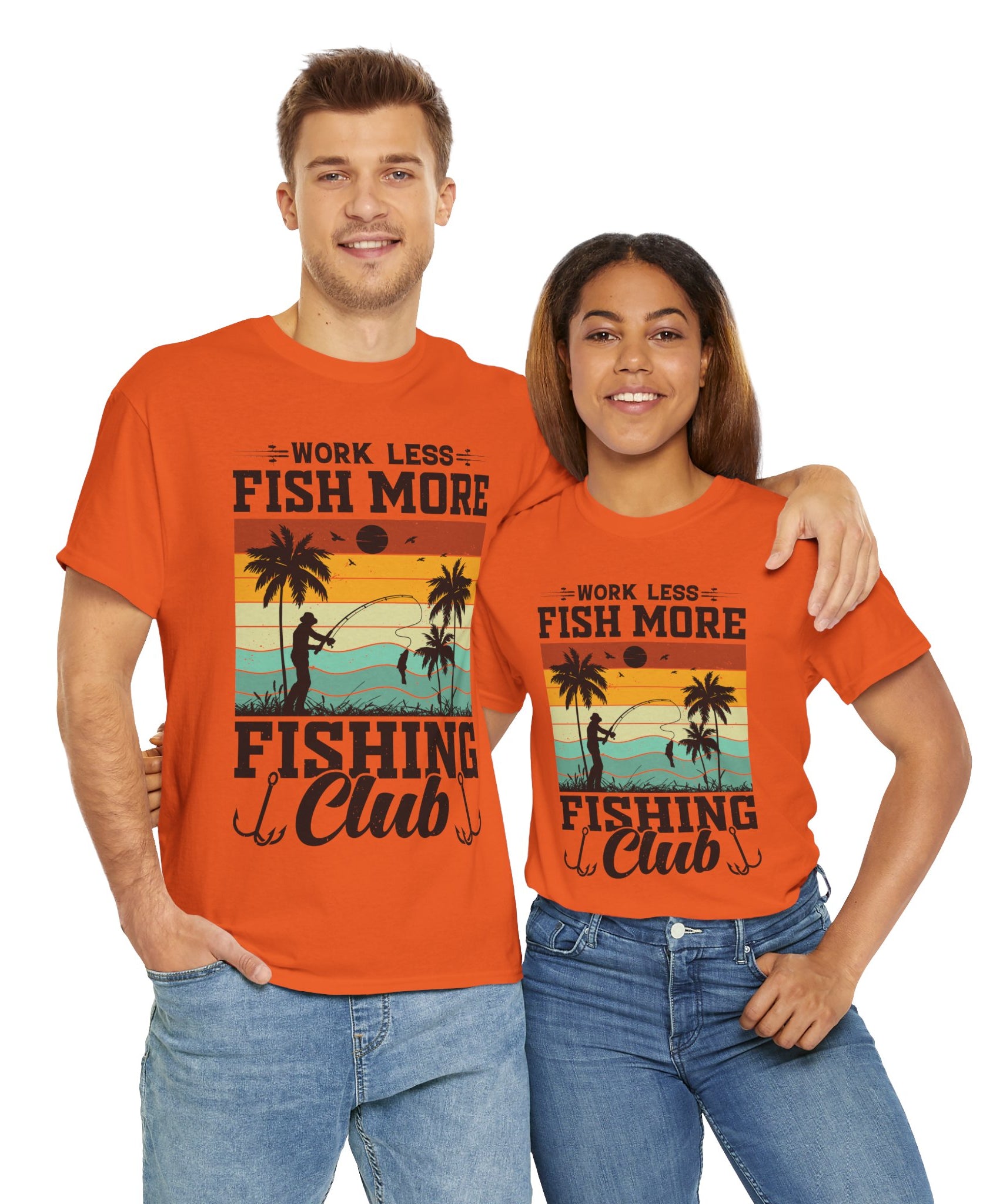 Retro Fisherman Sunset T-Shirt