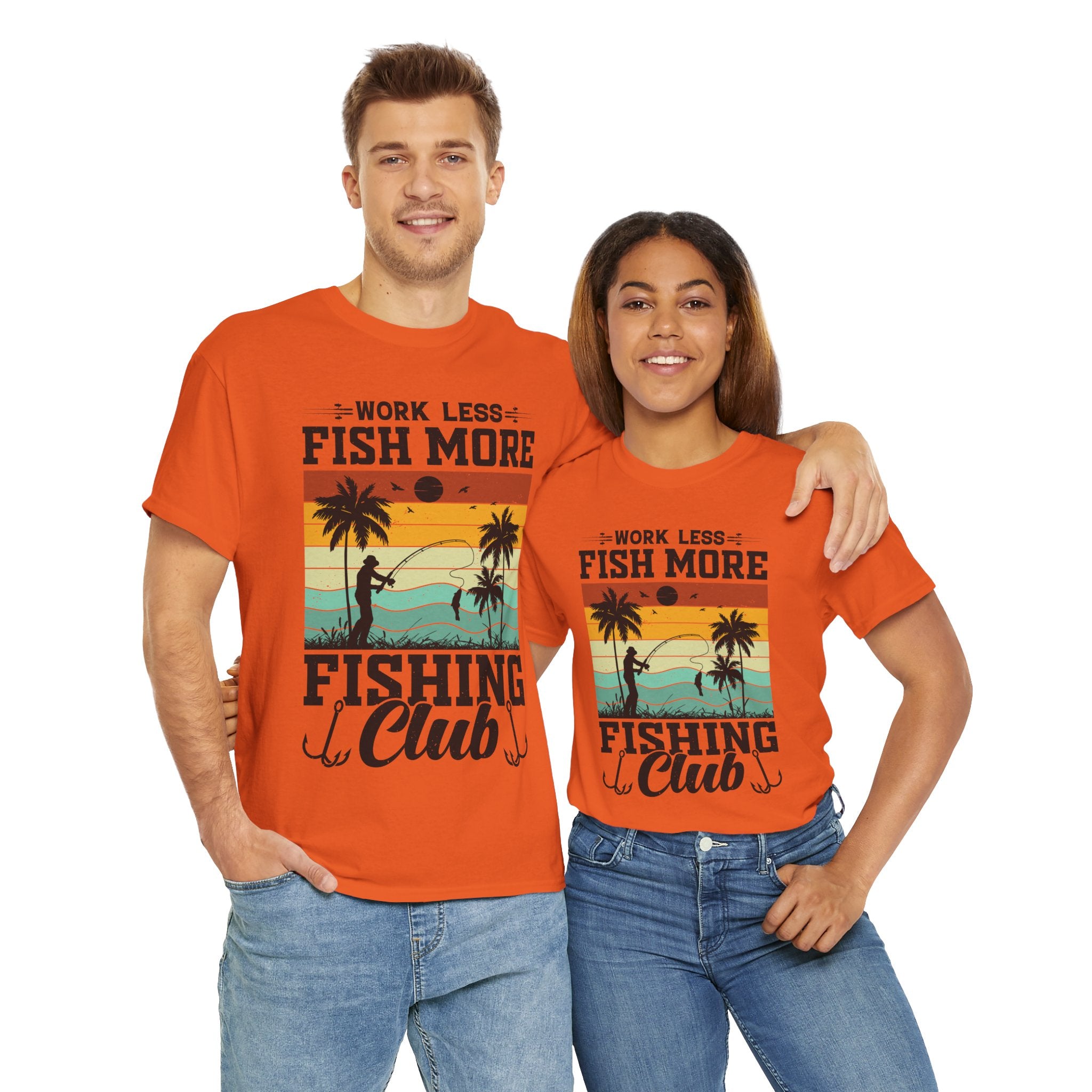 Retro Fisherman Sunset T-Shirt