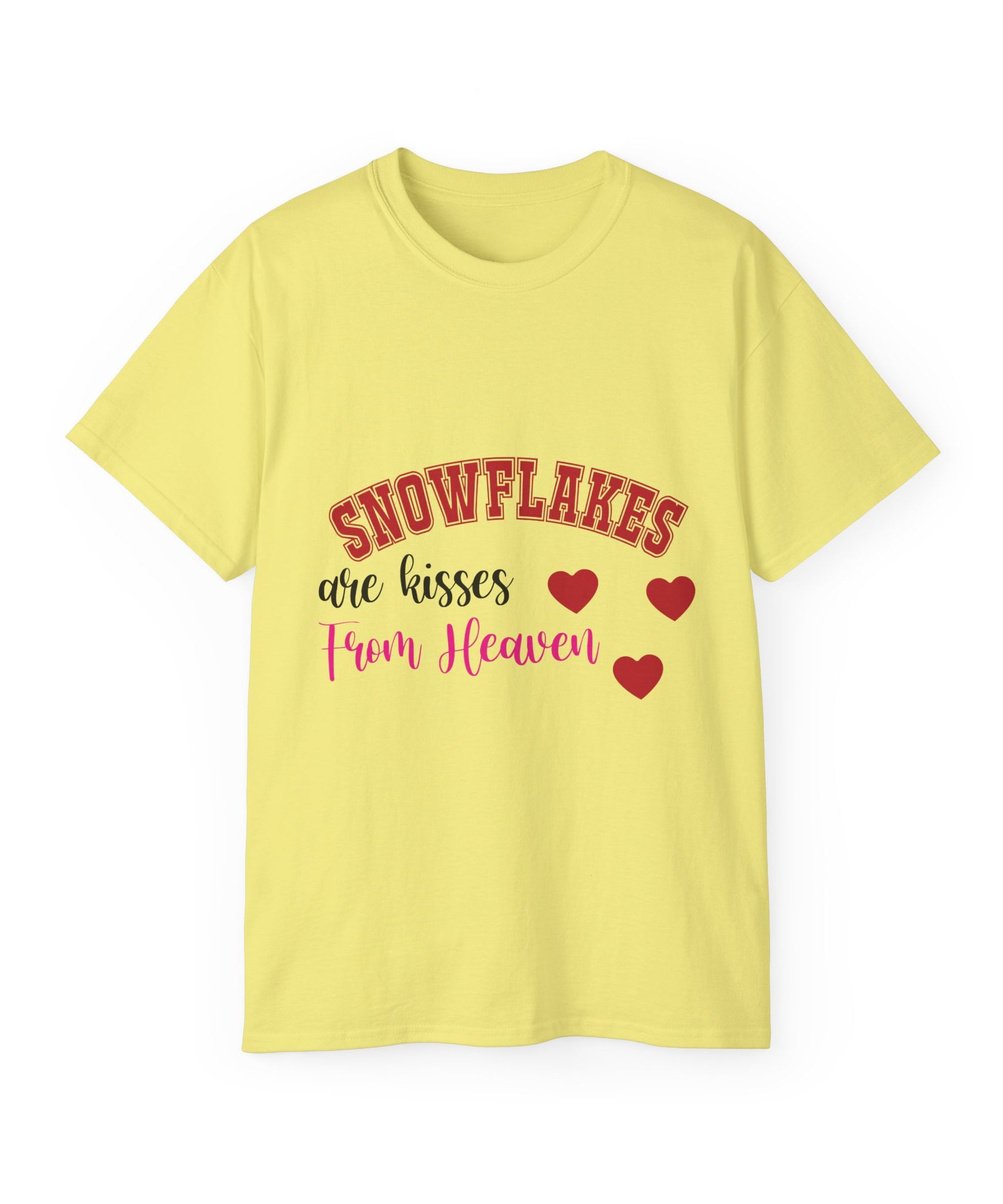 Snowflakes & Hearts Christmas T-Shirt | Gallory Hive