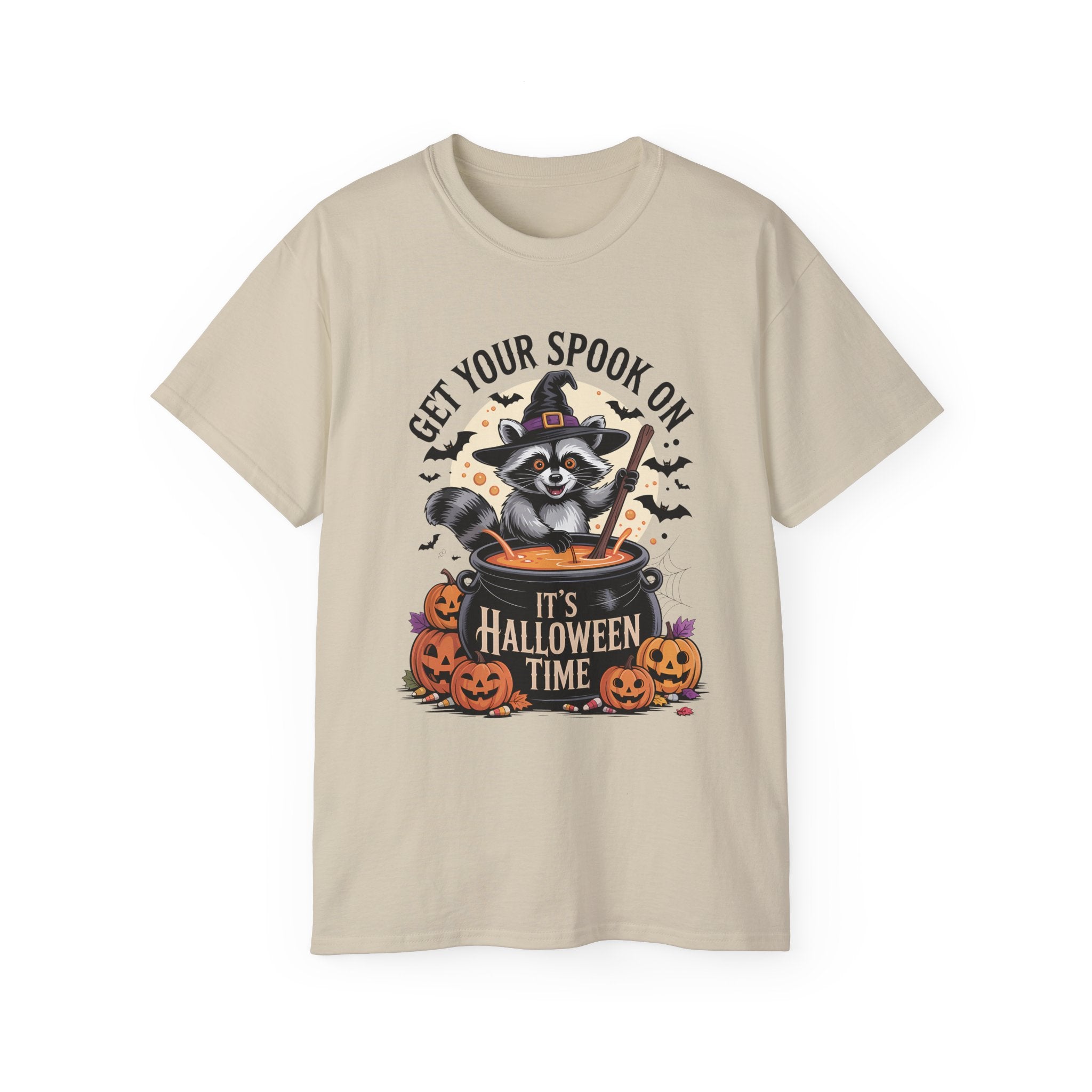 Halloween Raccoon Tee - Spook On Witch Design | Gallory Hive