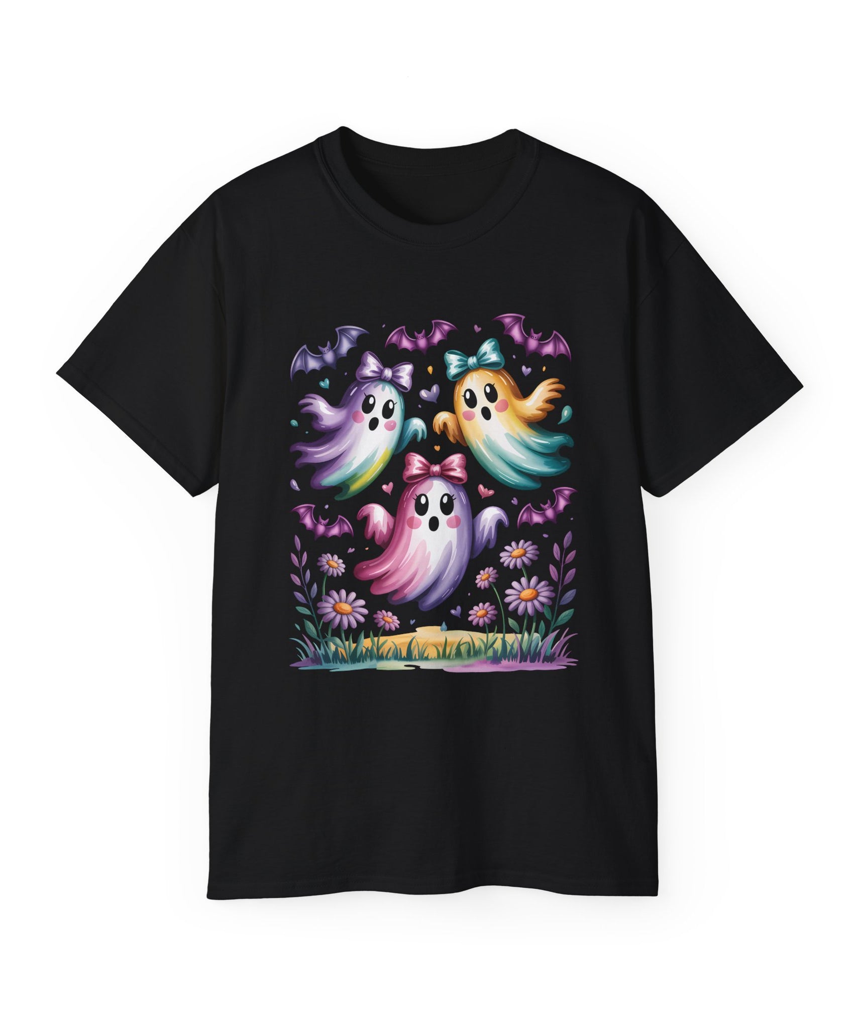 Floral Halloween Ghost Shirt – Kawaii Style | Gallory Hive