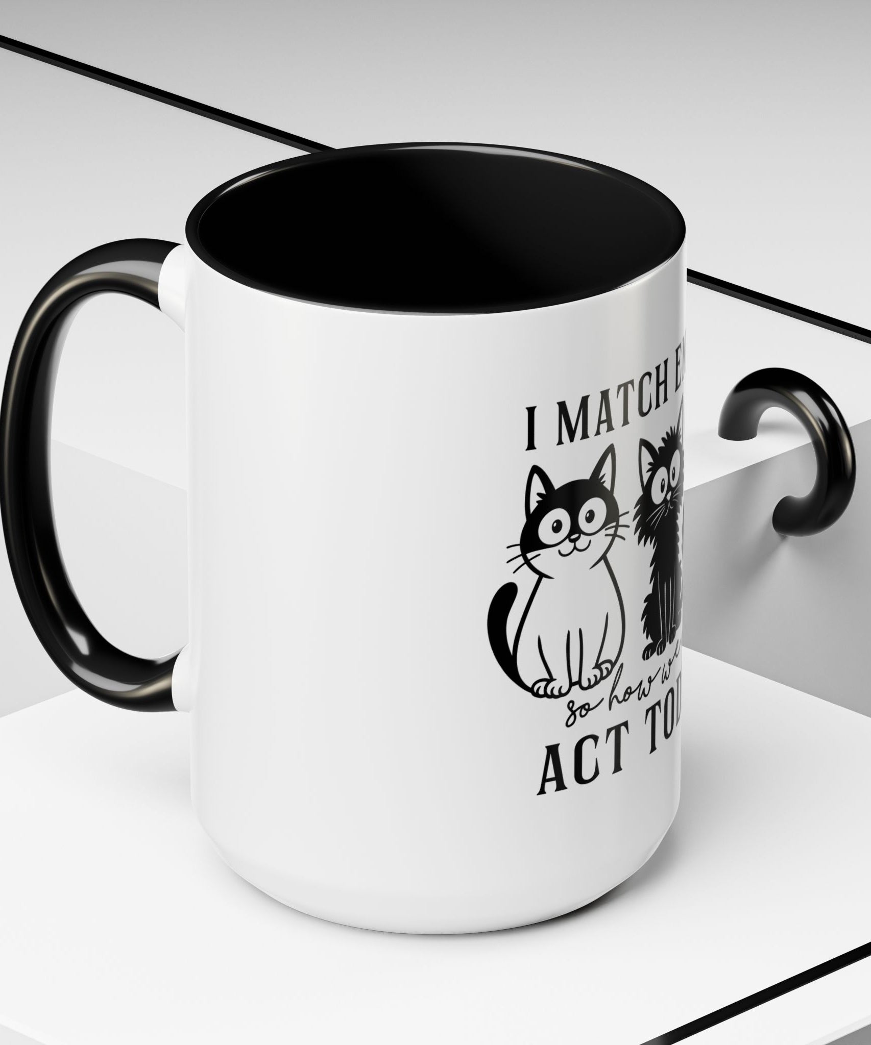 Quirky Cat Coffee Mug, Fun Kitty Mug for Cat Lovers, Gift for Pet Owners, Unique Cat-Themed Drinkware, Cute Cat Lover Present