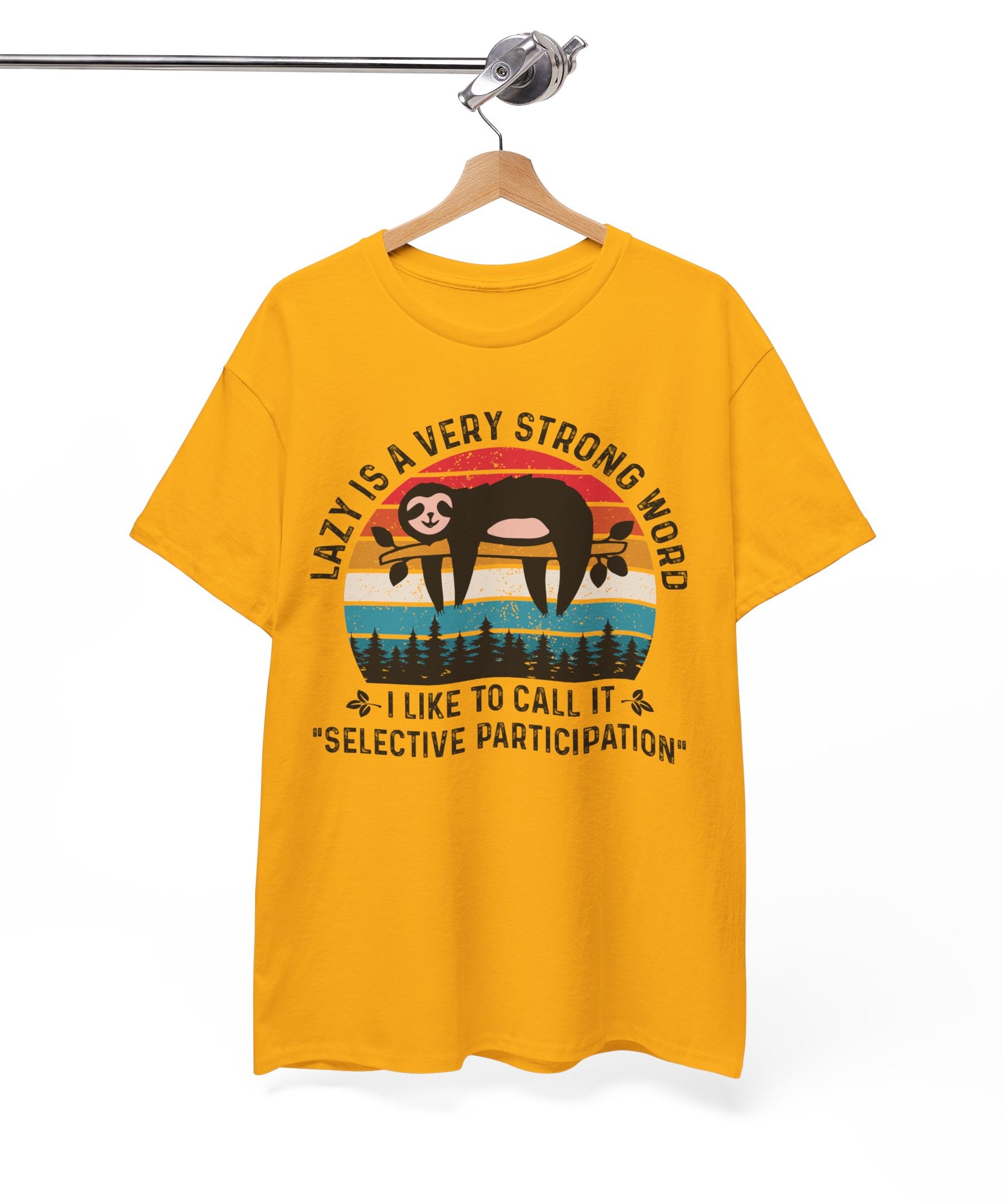 Sloth Hiking Team Retro Sunset Tee | Gallory Hive