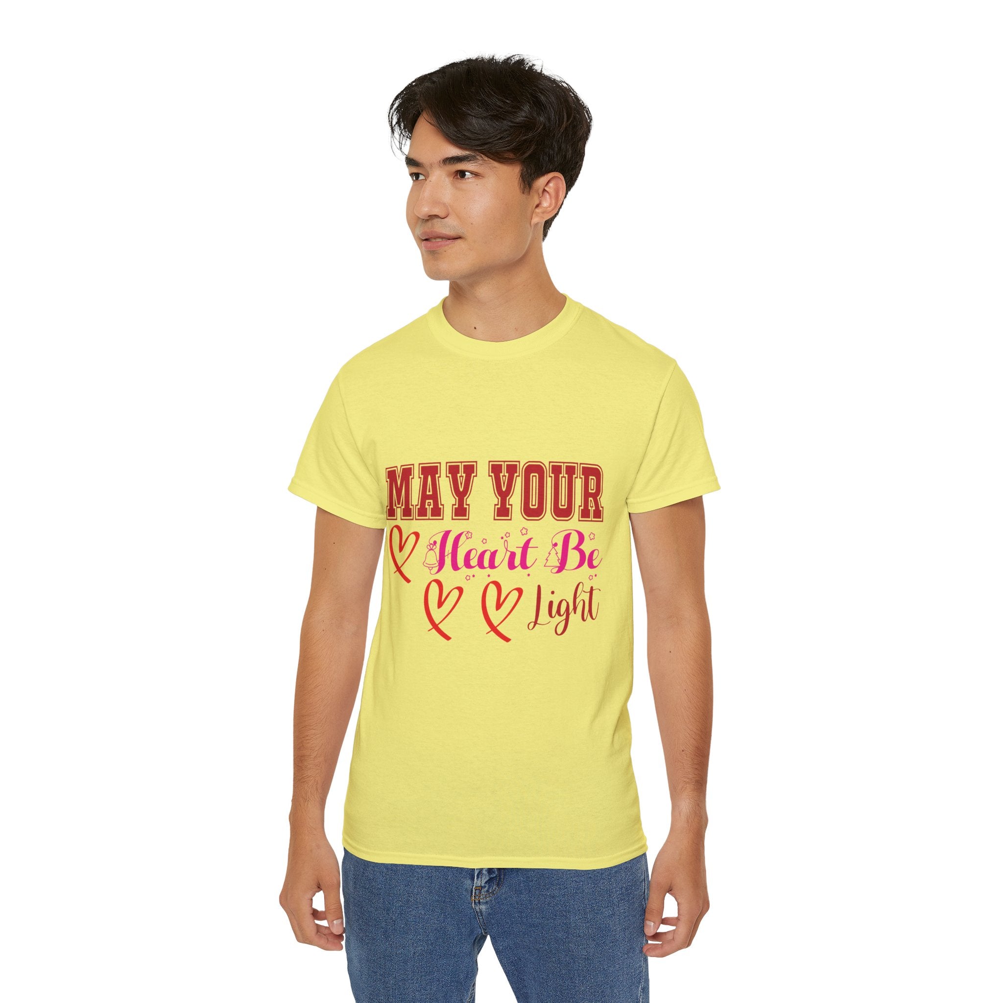 May Your Heart Be Light Christmas T-Shirt | Gallory Hive