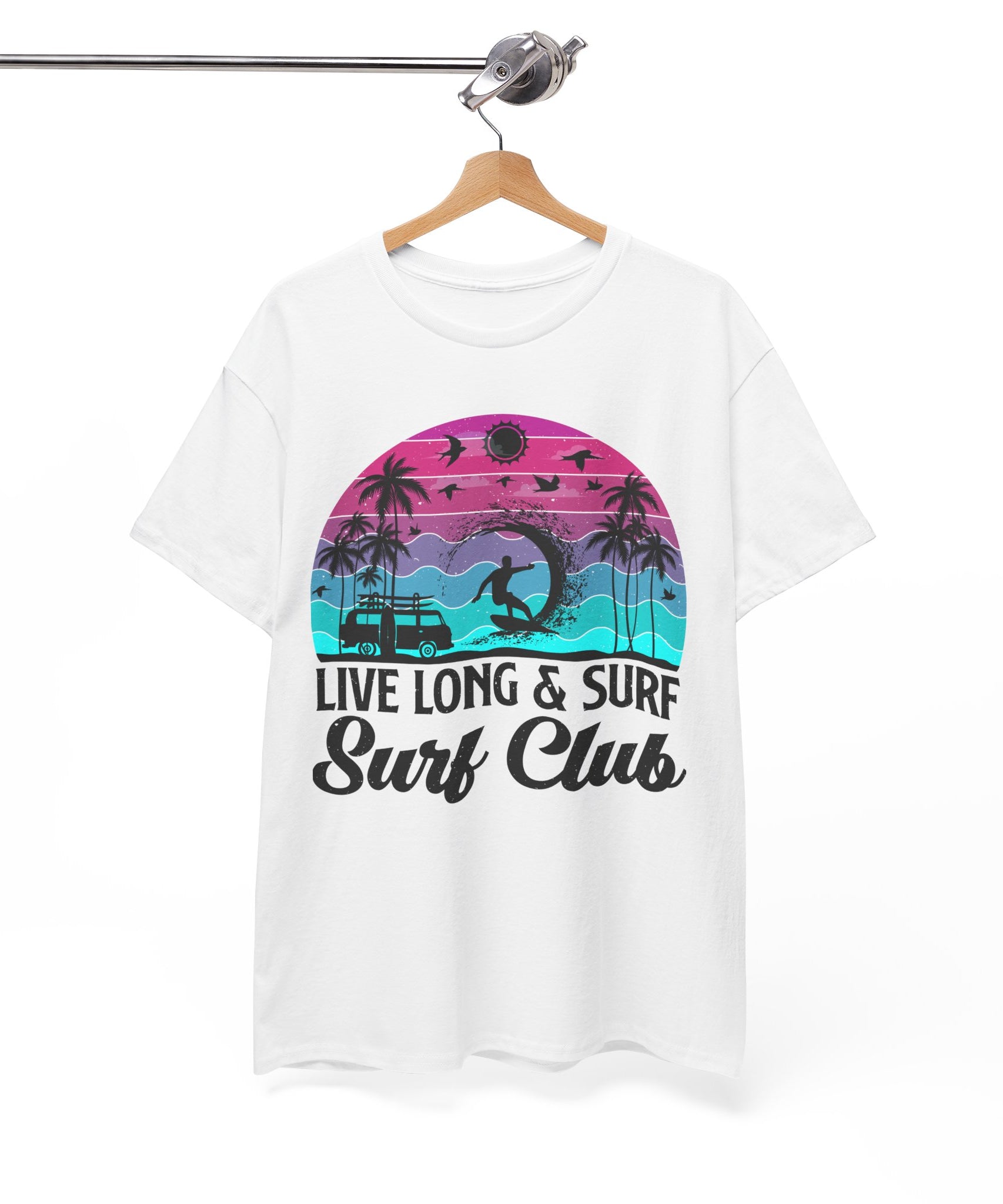 Surf Club Beach Sunset T-Shirt | Gallory Hive